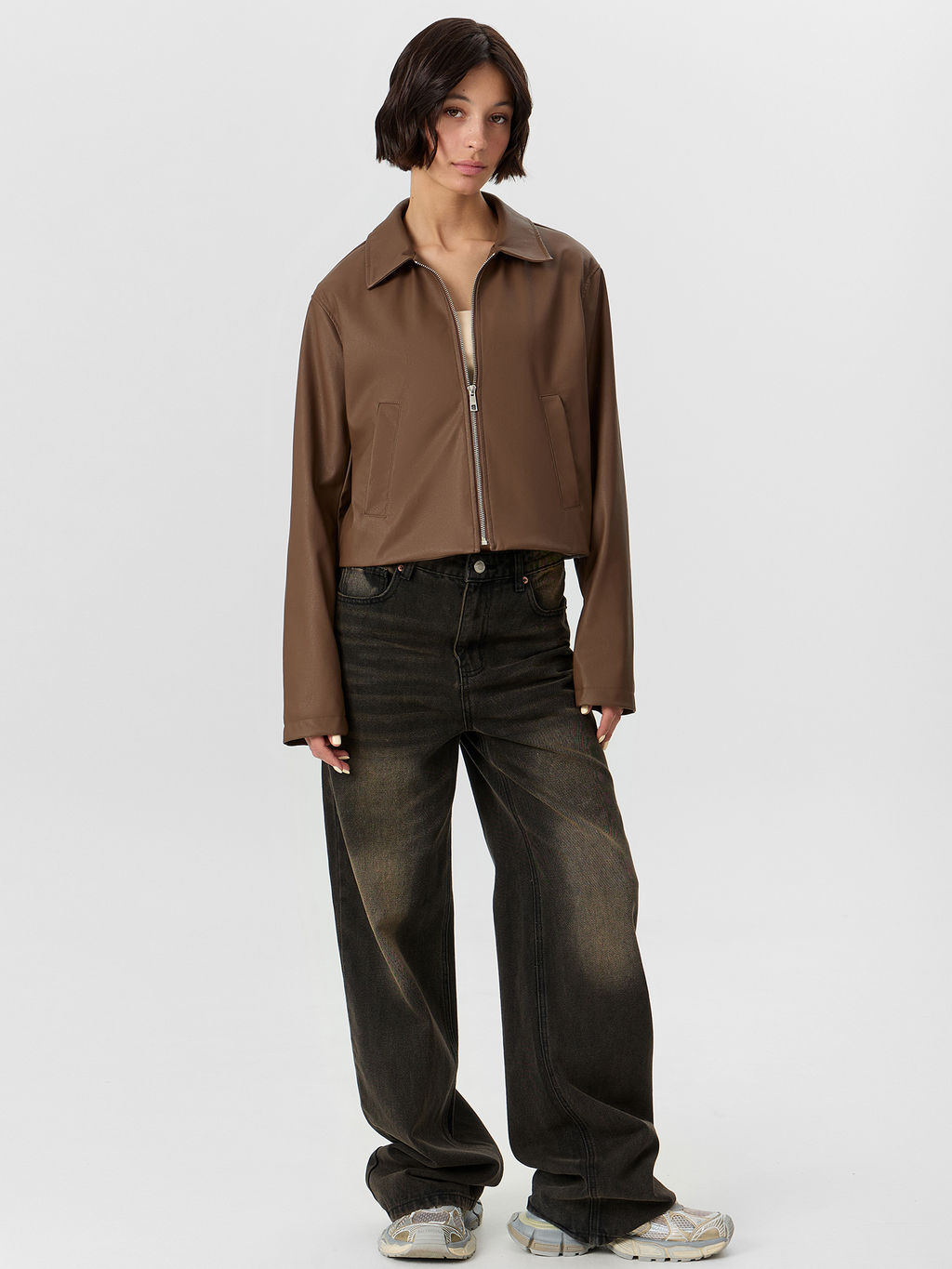 Куртка женская коричневая укороченная - Mark formelle фото 4