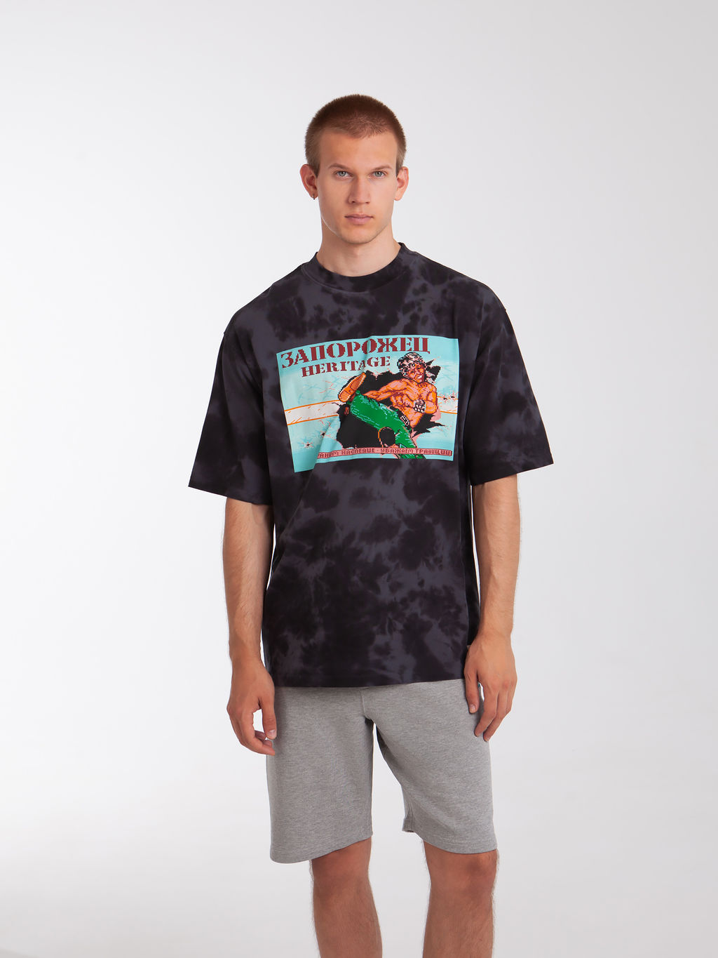 Футболка ЗАПОРОЖЕЦ Karate Game Loose Fit Tiy Die BLACK  фото 4