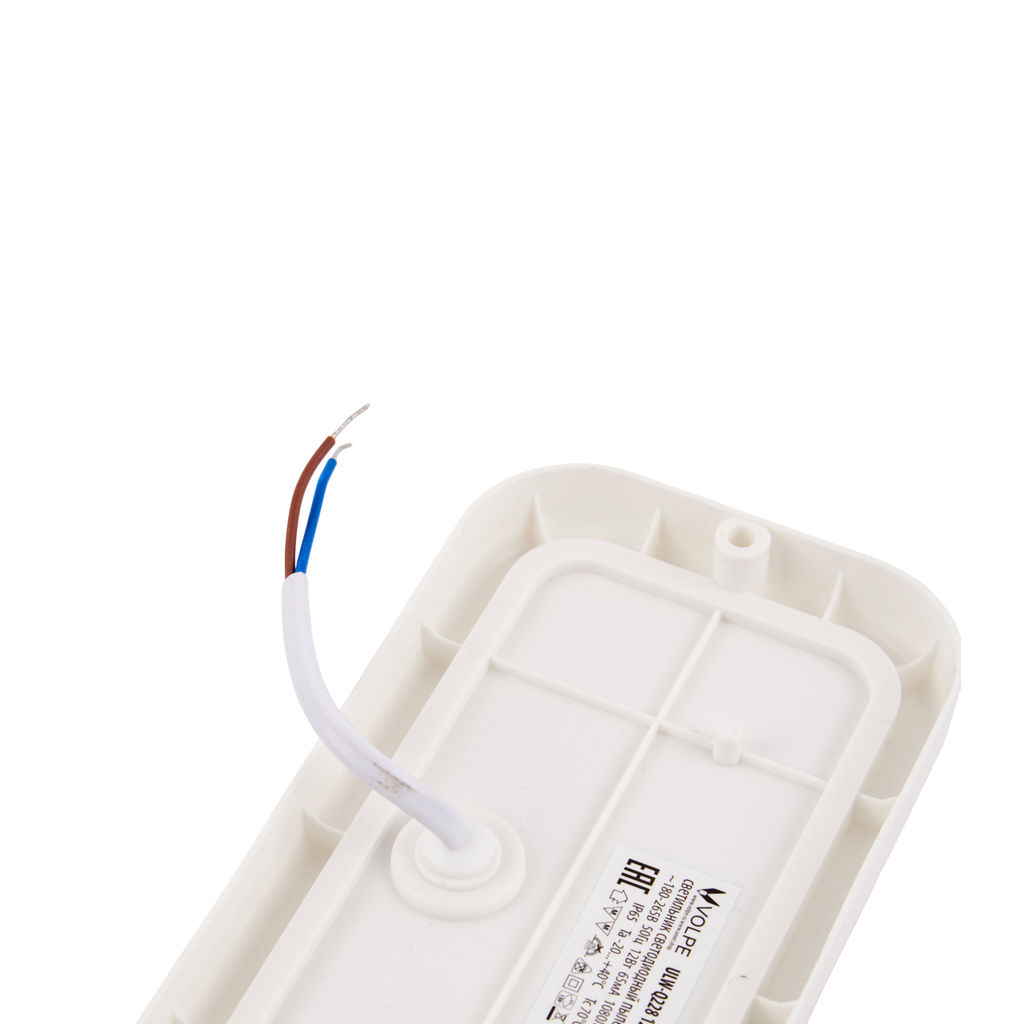 ULW-Q228 12W/4000K IP65 WHITE Светильник светодиодный влагозащищенный. Прямоугольник. Белый свет (4000K). 160?85?35мм. Корпус белый. ТМ Volpe