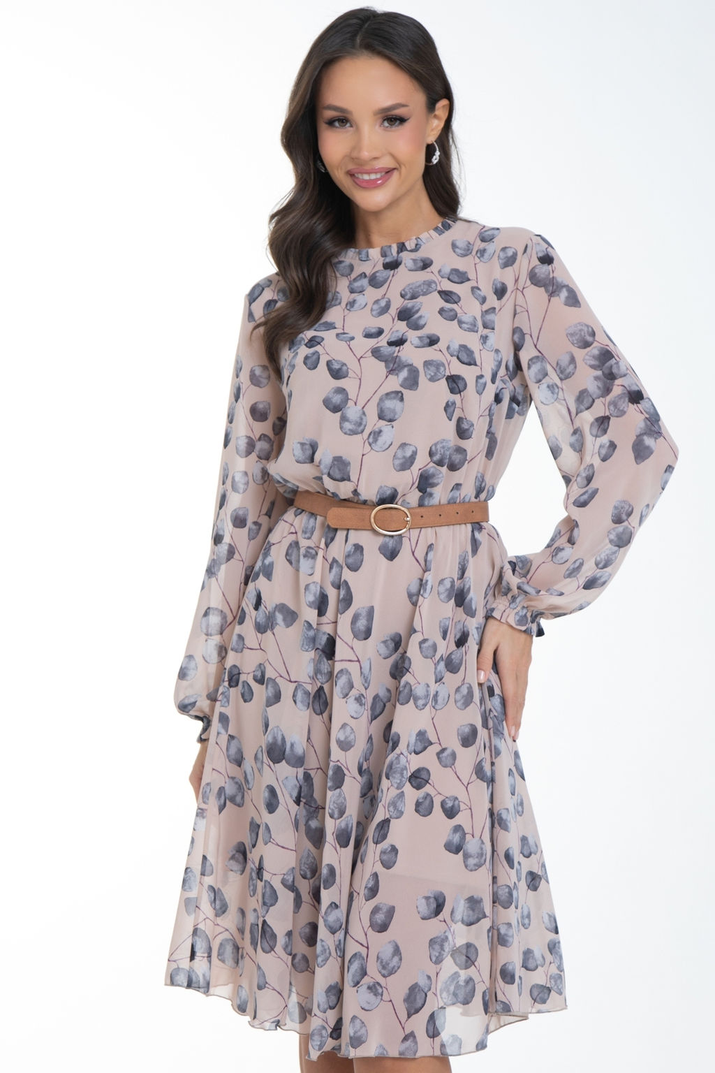 Платье Очарование шифона (пудра)