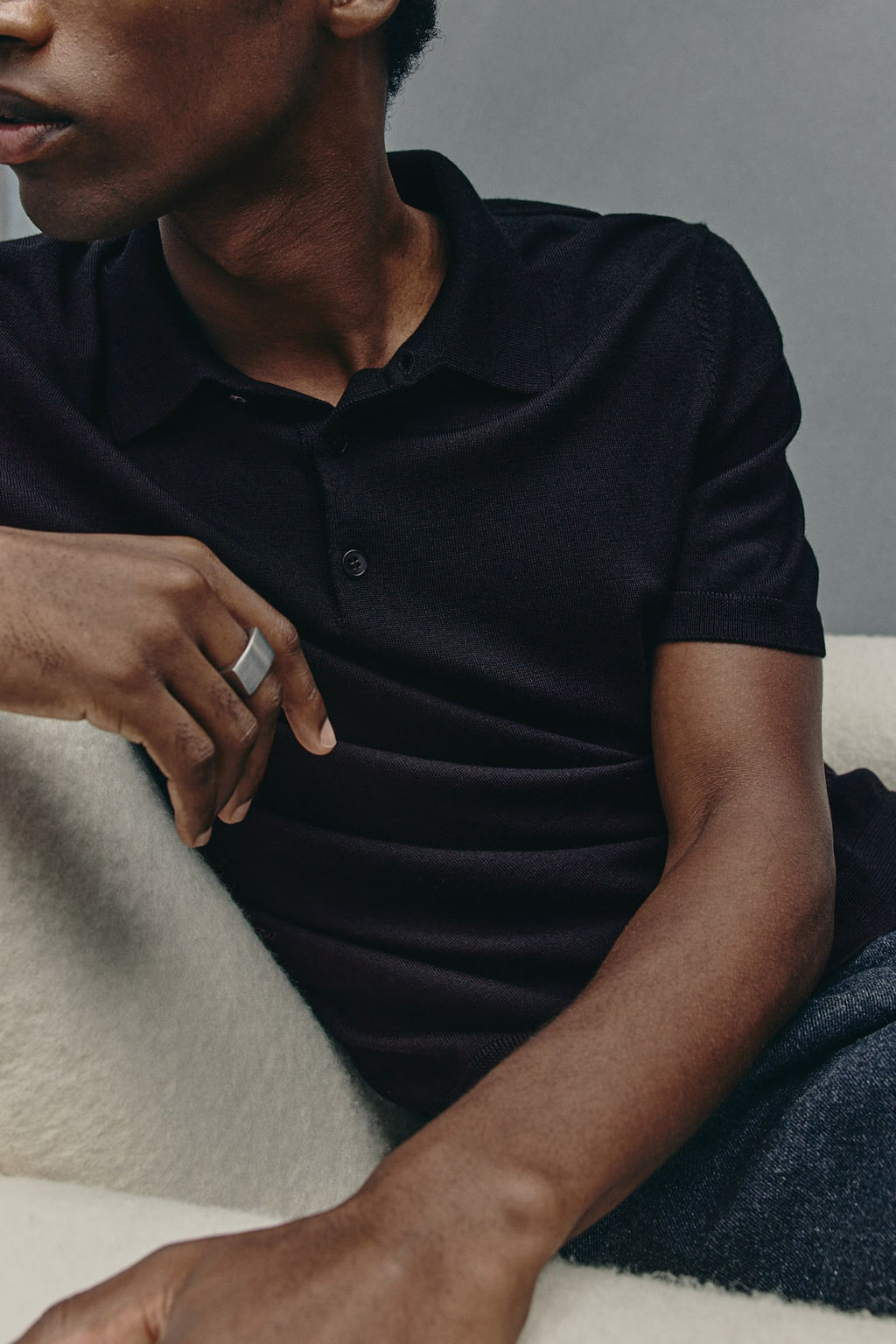 Polo de lana Slim Fit - H&m фото 3