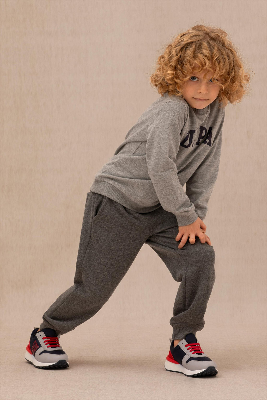 U. S. Polo Assn Меланжовые спортивные штаны для мальчика антрацитового цвета - U.s. polo assn фото 7