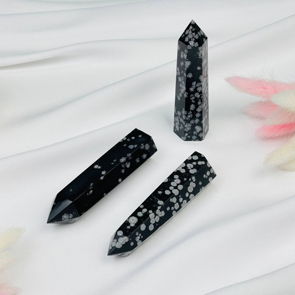 Кристалл из снежного Обсидиана - Радуга самоцветов фото 2