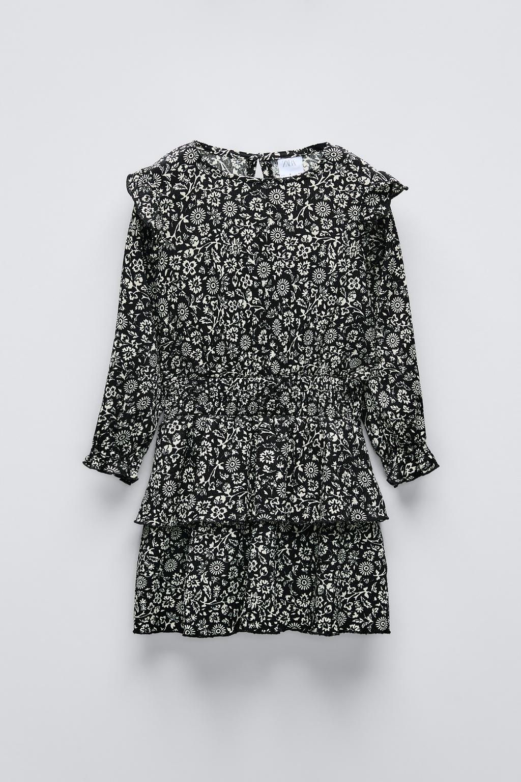 TEXTURED PRINTED DRESS - Zara фото 8