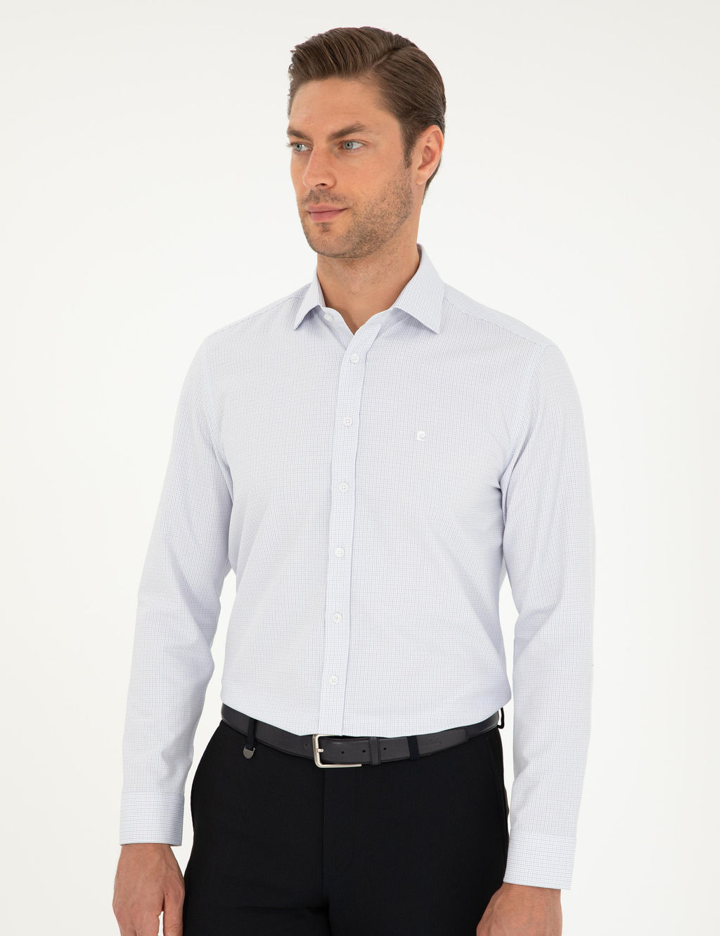 Рубашка Pierre Cardin Slim Fit темно-синяя
