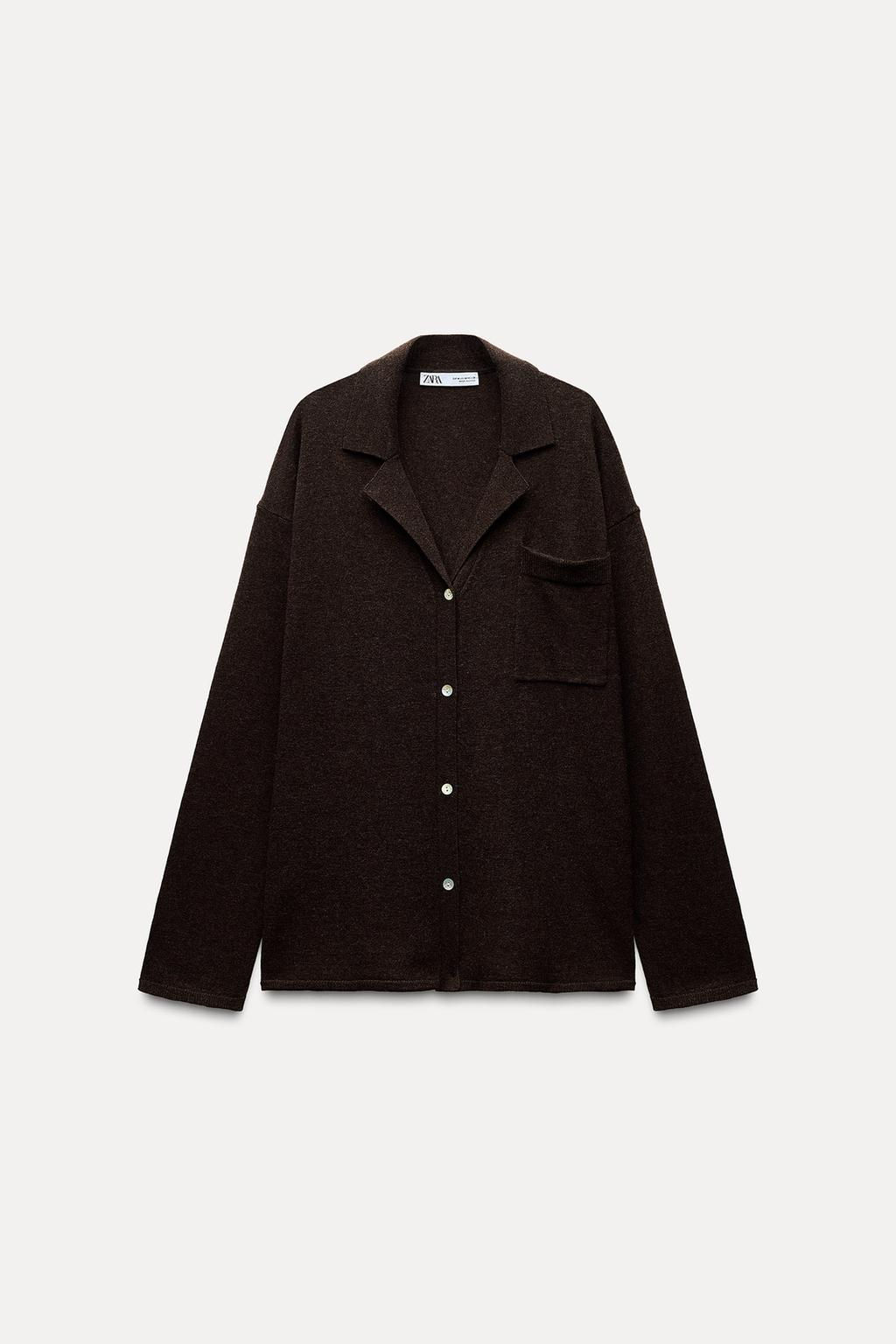 100% WOOL OVERSIZE CARDIGAN - Zara фото 5