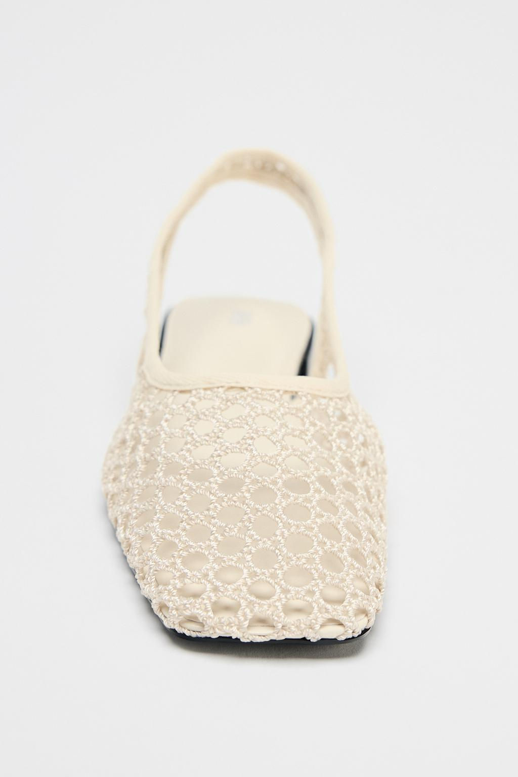 MESH SLINGBACK BALLERINAS - Zara фото 7