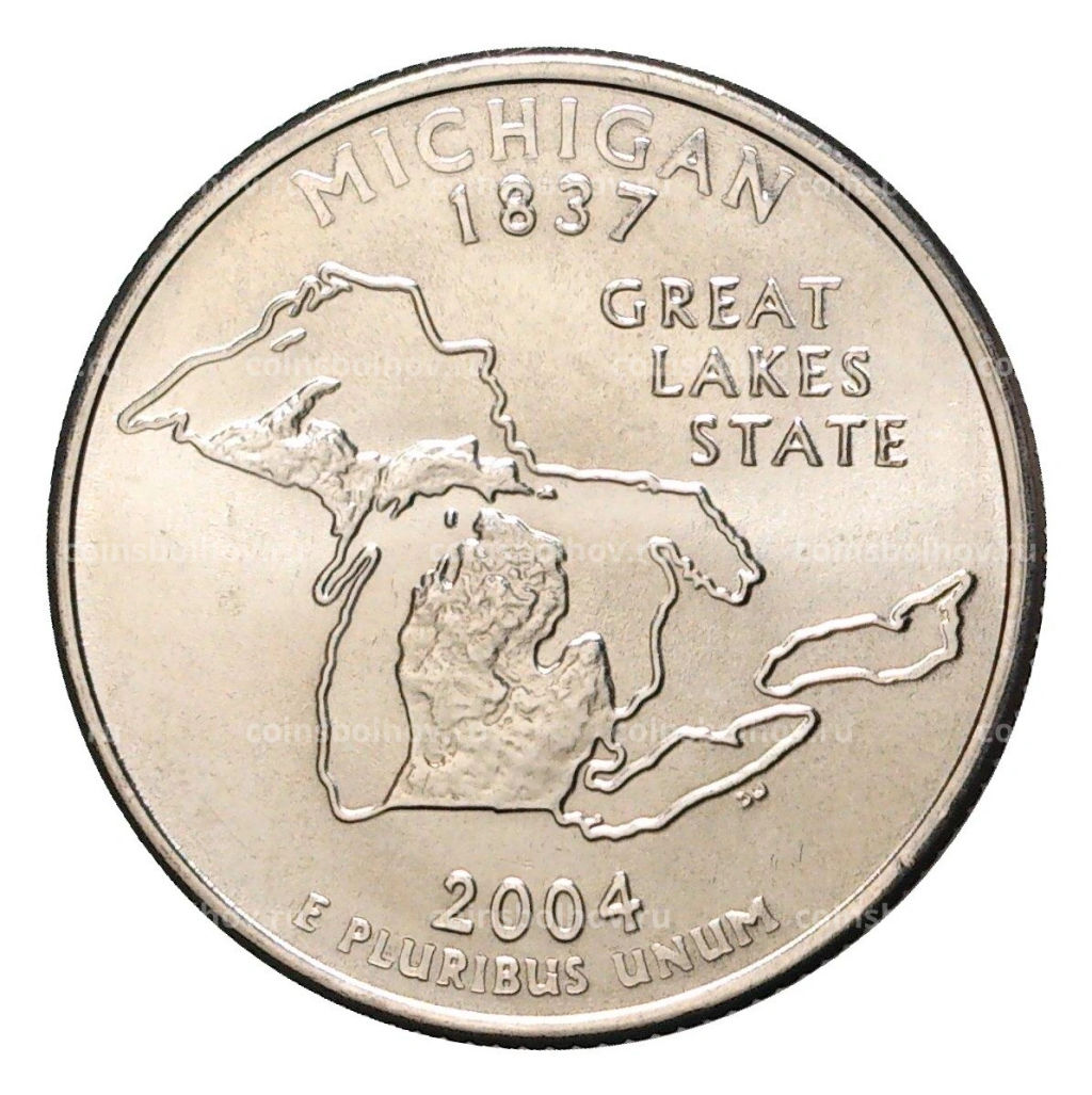 25 центов (1/4 доллара) 2004 года Р США Штаты и территории  Мичиган