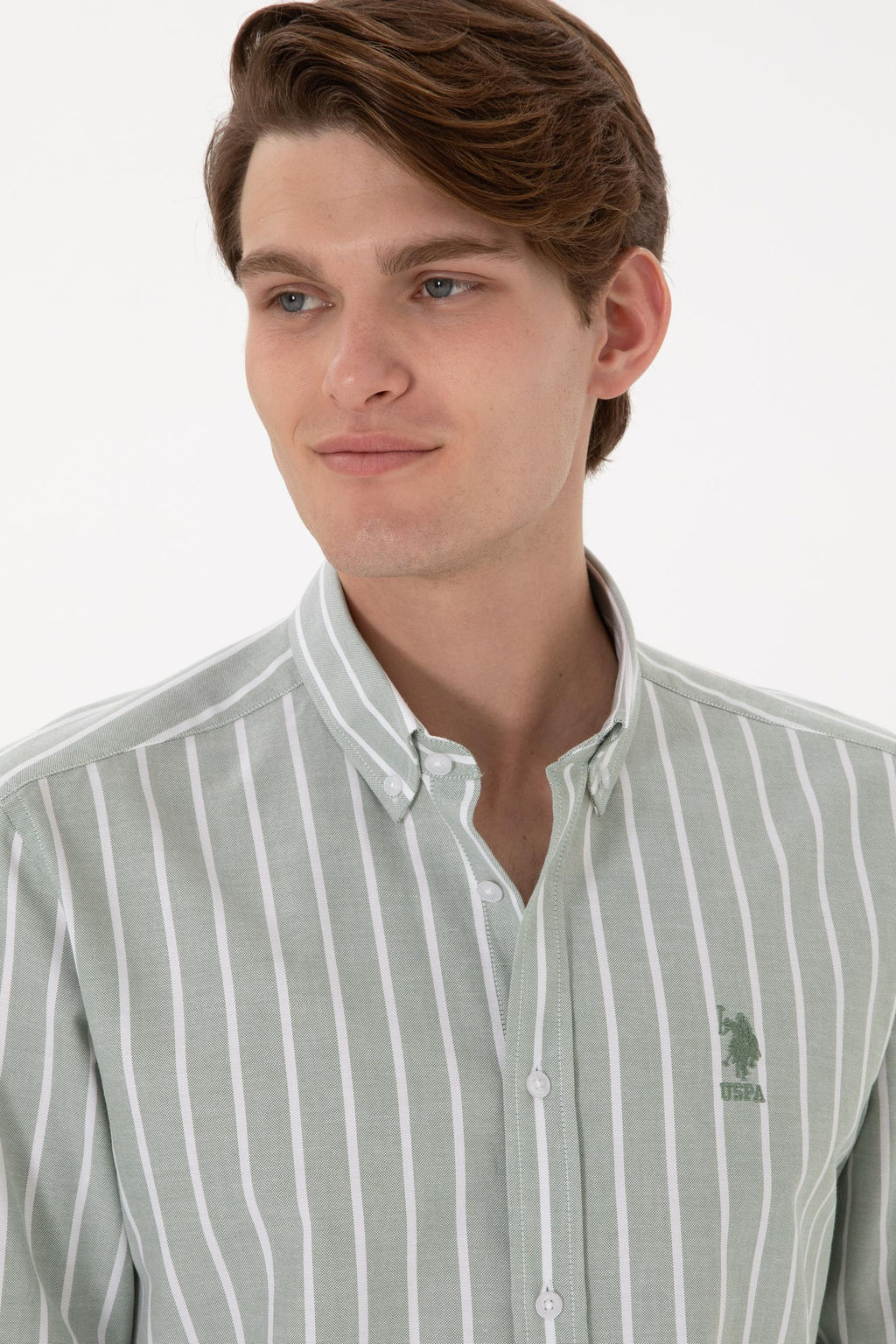 Erkek Haki Uzun Kollu G_mlek Sepette S_rpriz _ndirim - U.s. polo assn фото 2