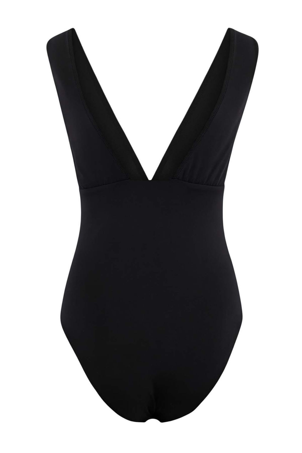 Siyah Derin V Yaka Kapl? Mesh Detayl? Regular Mayo TBESS26MA00017