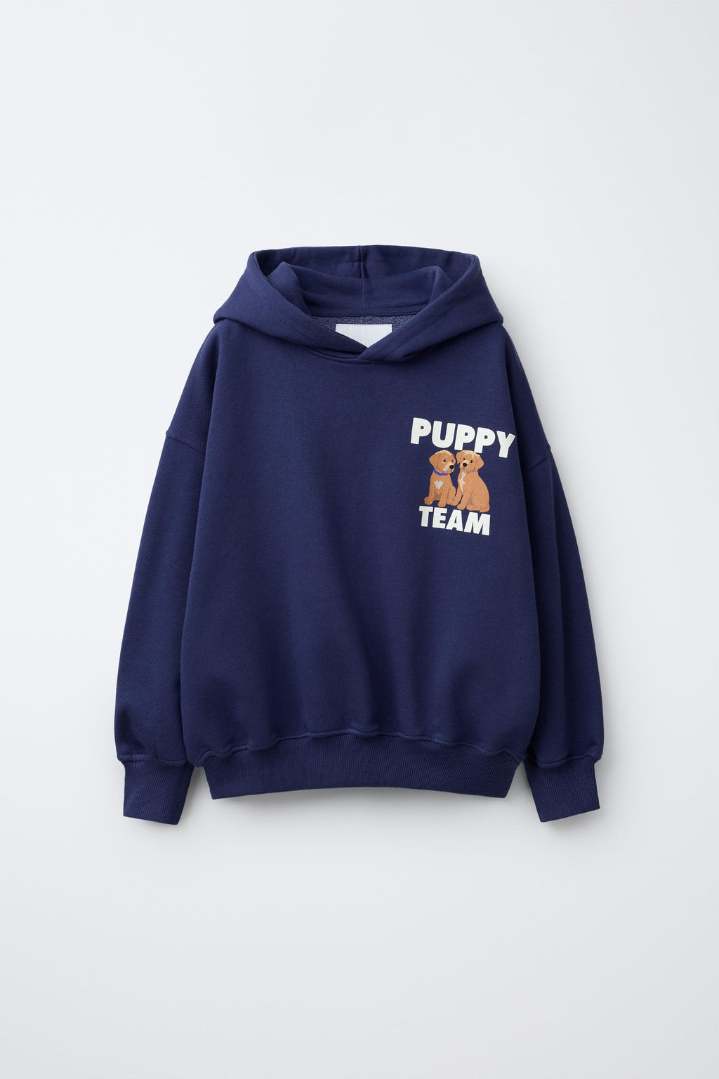 SUDADERA CAPUCHA TEXTO PERROS / Azul - Zara фото 2