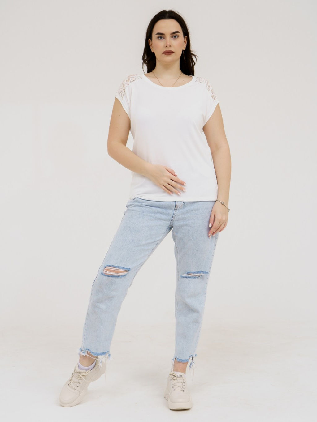 Футболка Кимоно-кружево Вискоза 95%, лайкра 5% - Ивассорти фото 14