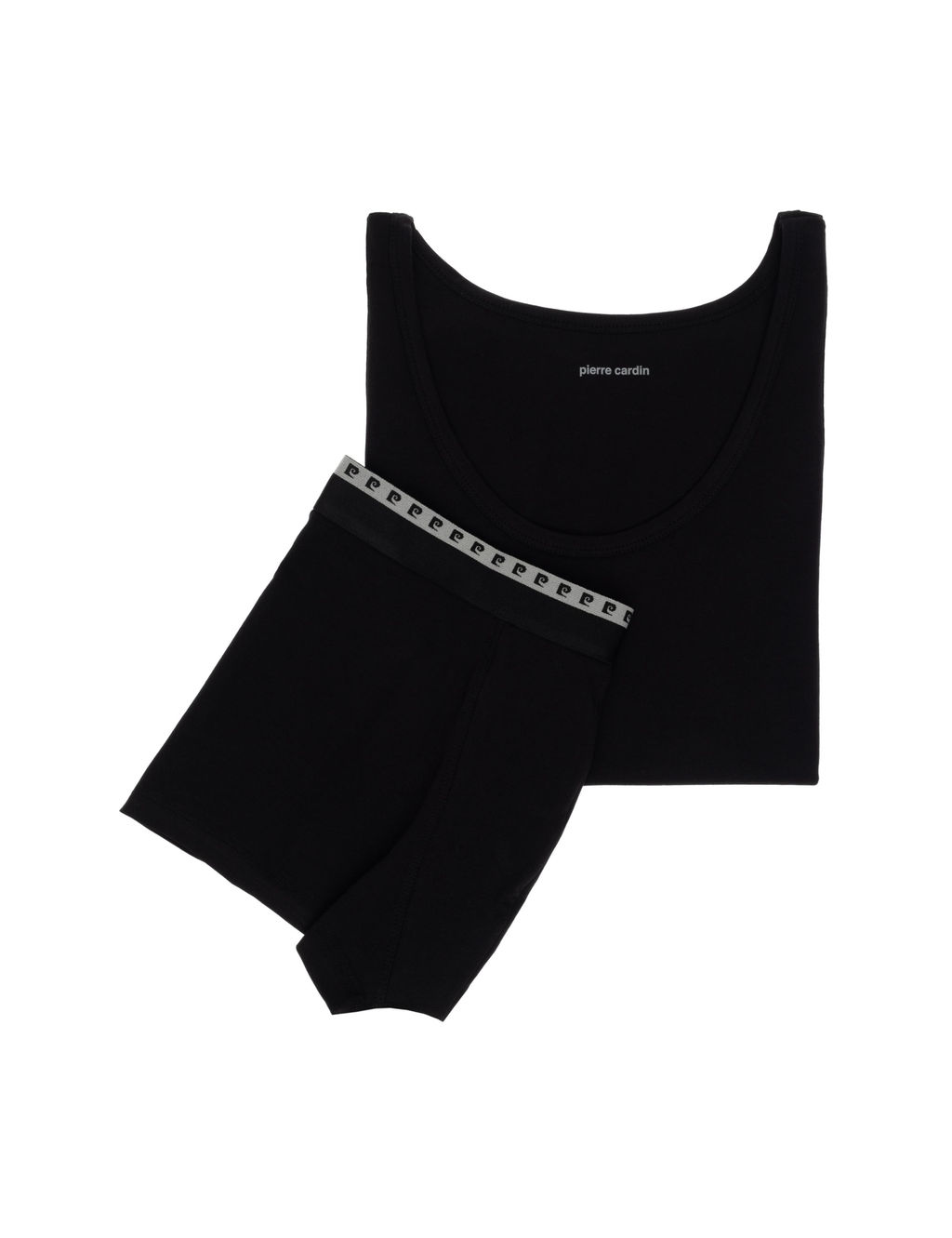 Siyah Pamuklu Atlet Boxer Set