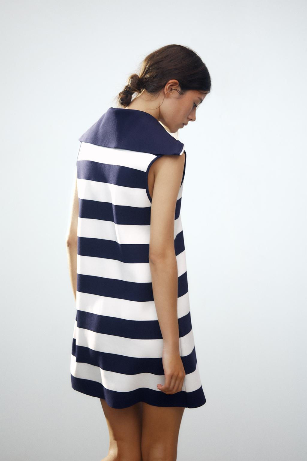 SHORT KNIT STRIPED DRESS - Zara фото 4