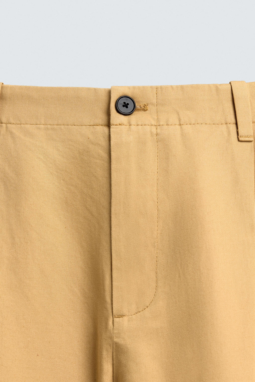 PANTAL?N CHINO STRAIGHT FIT ALGOD?N - LINO / Beige - Zara фото 9