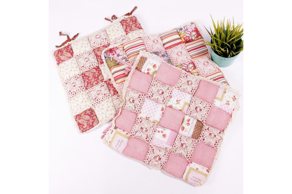 Табуретница тканевая ТТК 04 (красный/розовый)