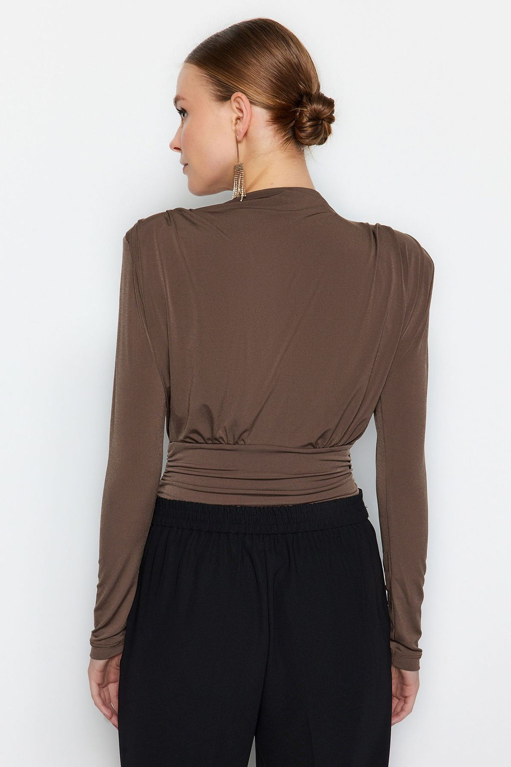 Kahverengi Drapeli C?tc?tl? Orme Body TPRAW23BD00048