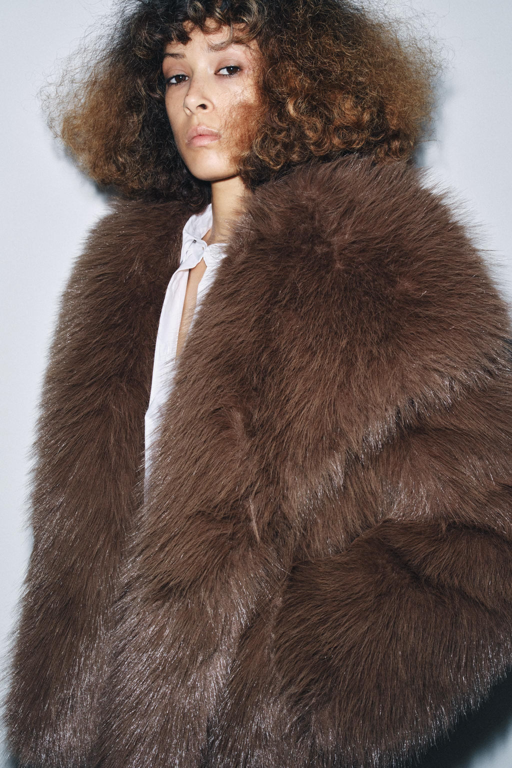 ZW COLLECTION FAUX FUR JACKET - Zara фото 8