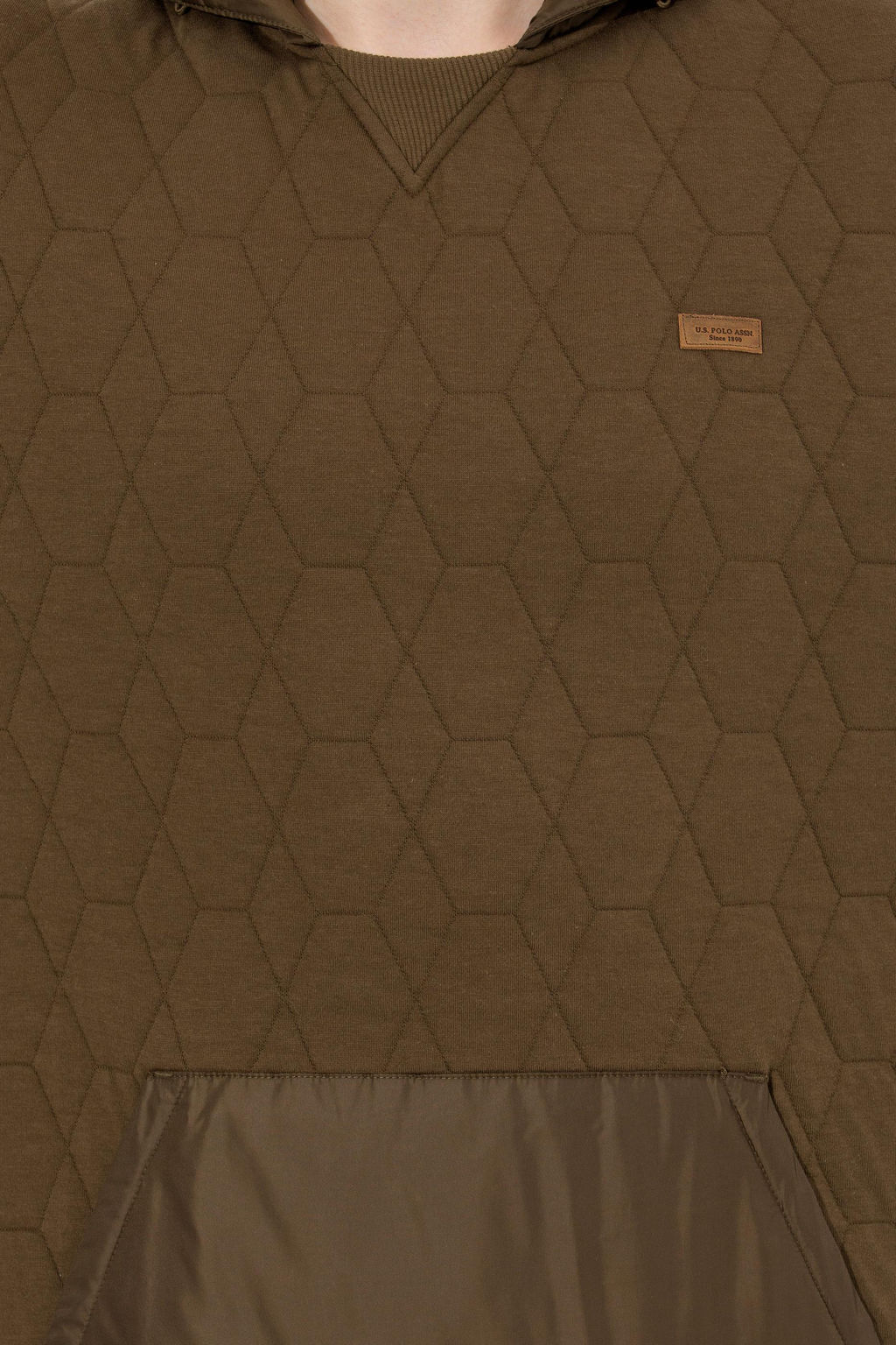 U. S. Polo Assn Мужская комфортная толстовка с капюшоном кокосового цвета - U.s. polo assn фото 6