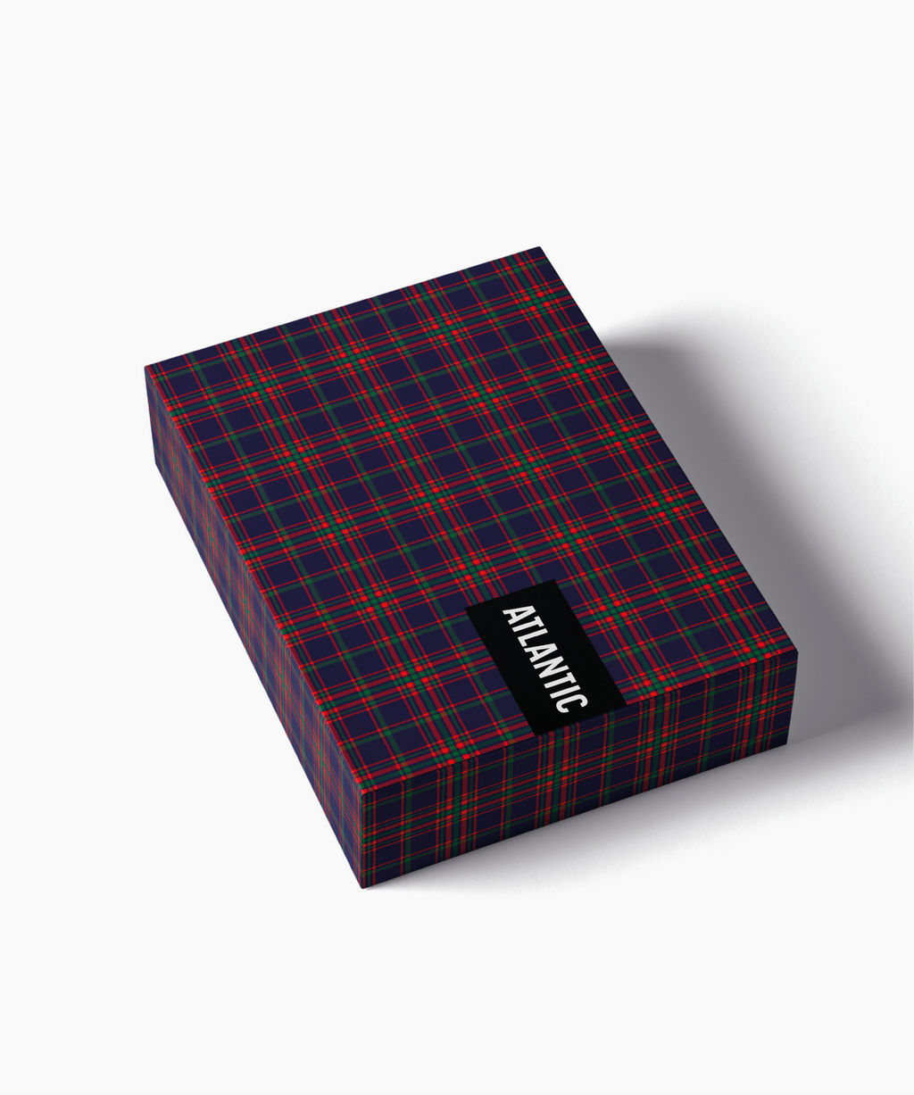 ATLANTIC 2GMB-013 Трусы боксеры Check - набор 2 шт. темно-зеленый + темно-синий  фото 6