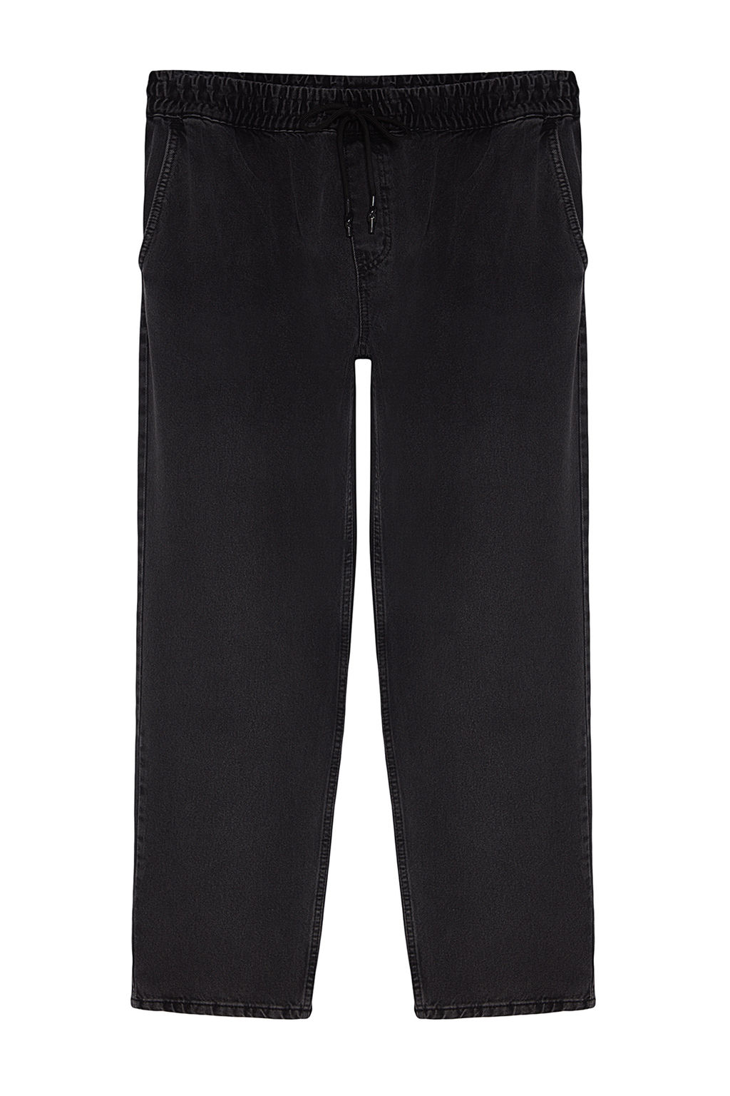 TRENDYOL MAN Siyah %100 Pamuk Regular Fit Beli Lastikli Jeans Bol Kot Pantolon TMNAW24JE00025 - Trendyolmilla фото 14