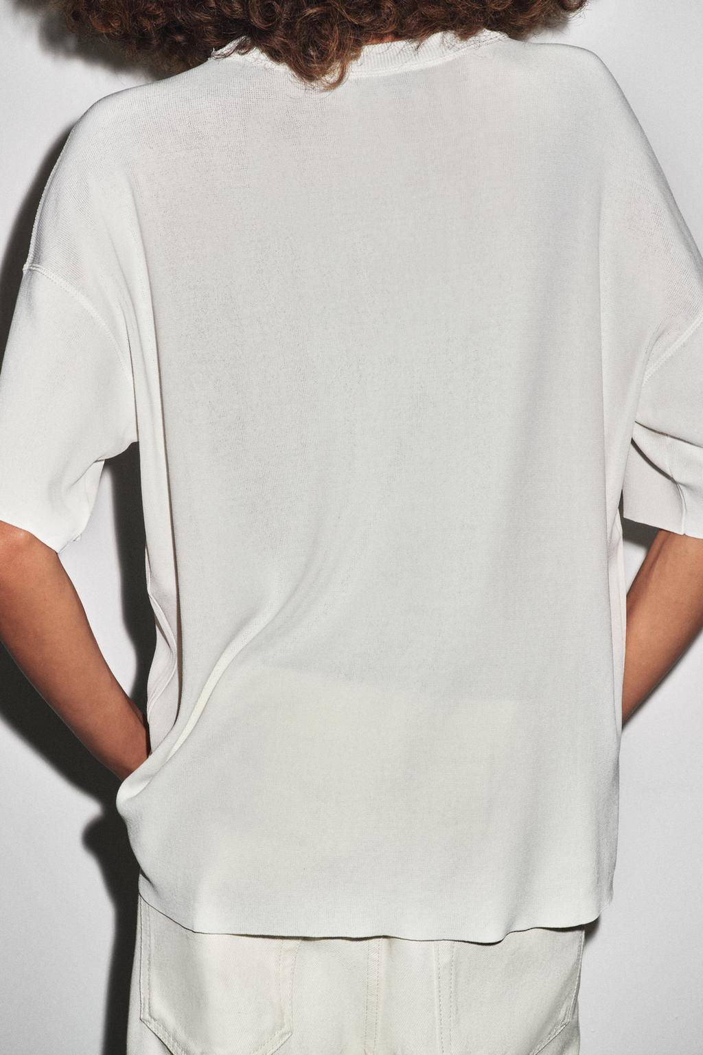 OVERSIZE PLAIN KNIT TOP - Zara фото 4