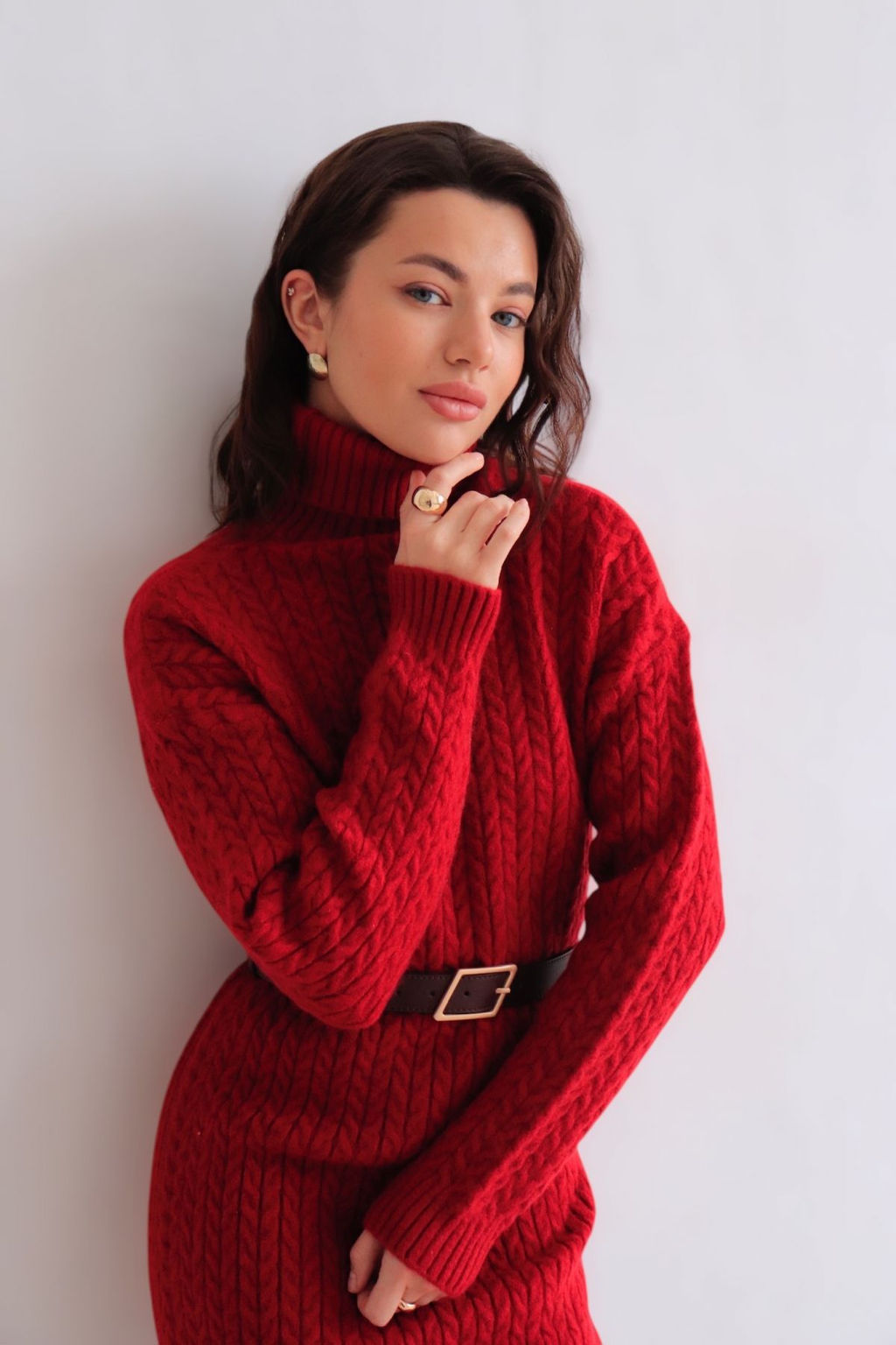 Martichelli Платье вязаное красное