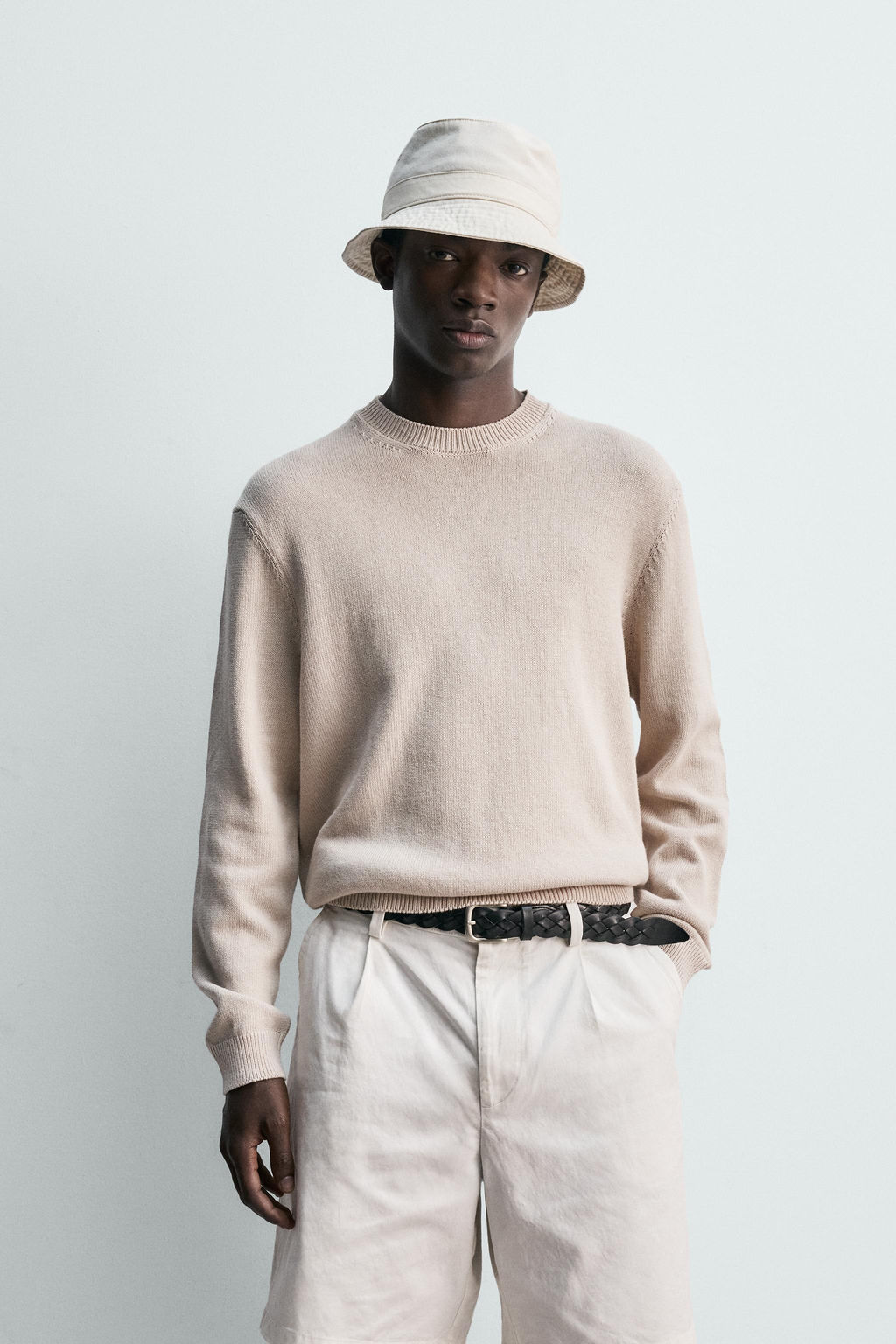 JERSEY REGULAR FIT ALGOD?N - LINO / Crudo - Zara фото 2