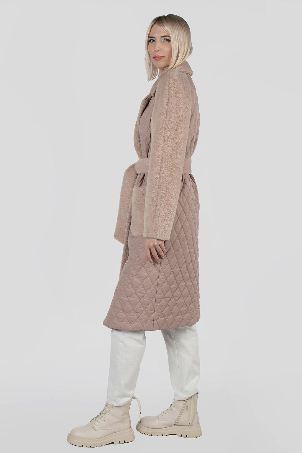 Пальто женское демисезонное (пояс) - El podio фото 5