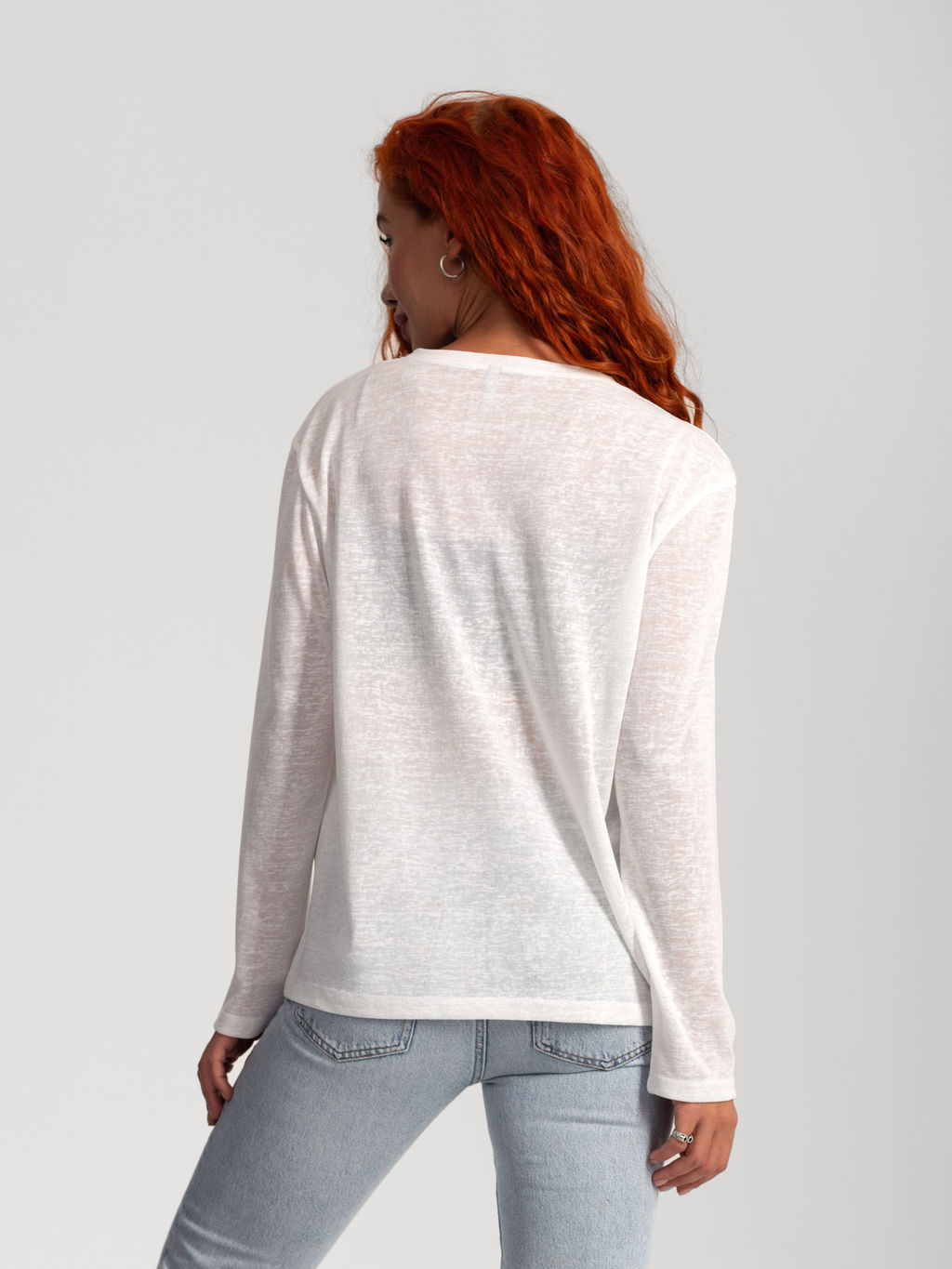 Лонгслив женский дэворэ МАЛИБУ БЕЛЫЙ - Domtrik фото 5