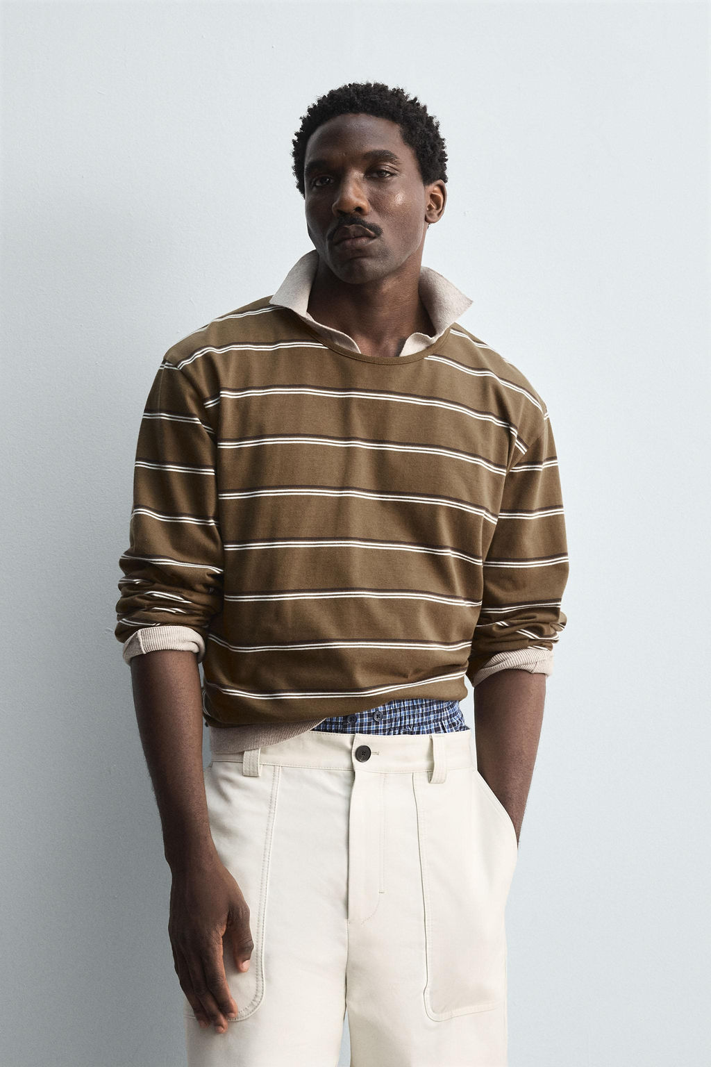 STRIPED JACQUARD T-SHIRT - Zara фото 2