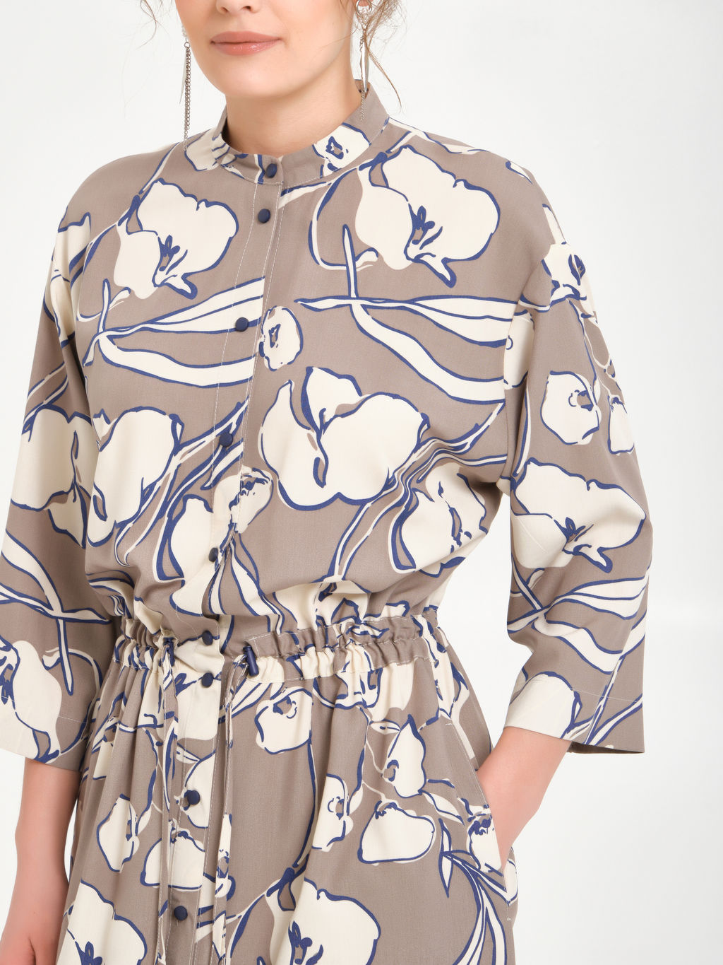 Платье из вискозы с принтом