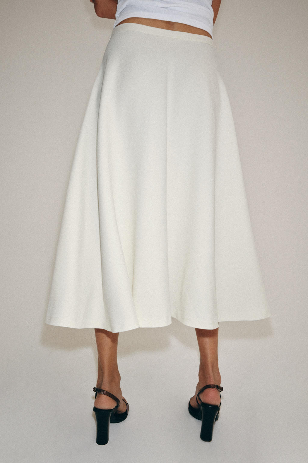 FALDA MIDI CAPA ZW COLLECTION / Crudo - Zara фото 3