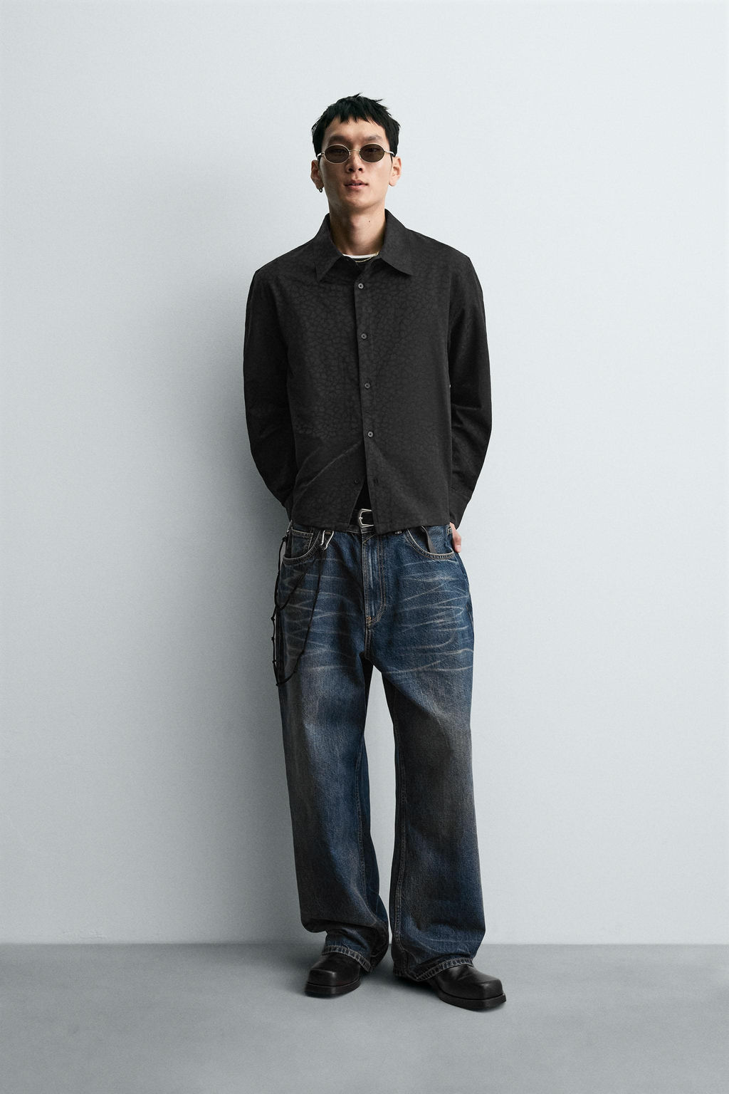 GEOMETRIC JACQUARD SHIRT