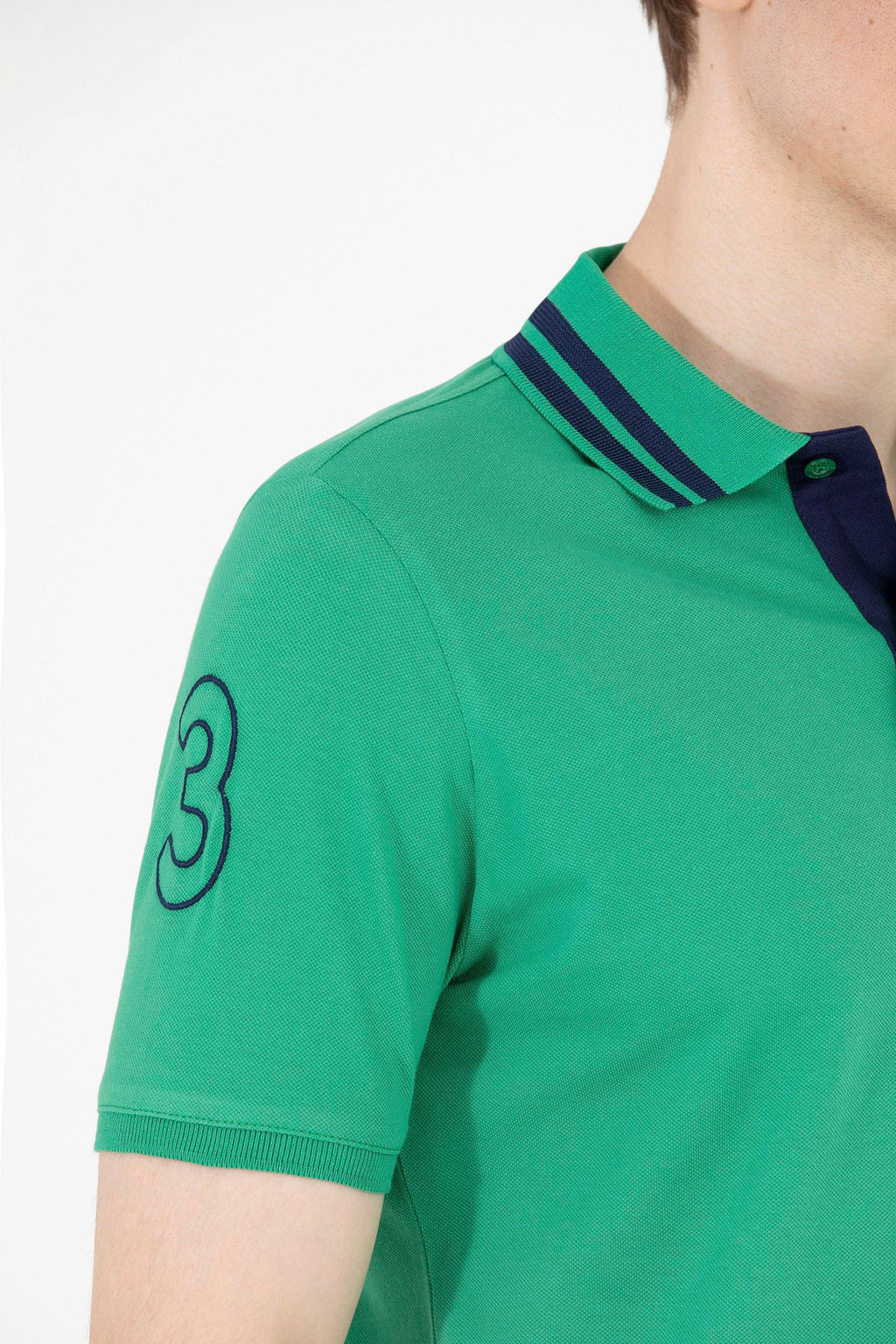 Мужская зеленая футболка с воротником поло Basic - U.s. polo assn фото 21
