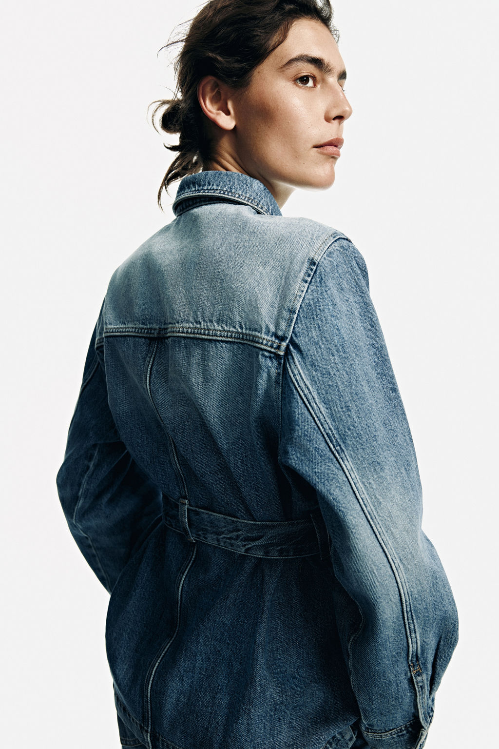 Chaqueta denim con cintur?n de anudar - H&m фото 3