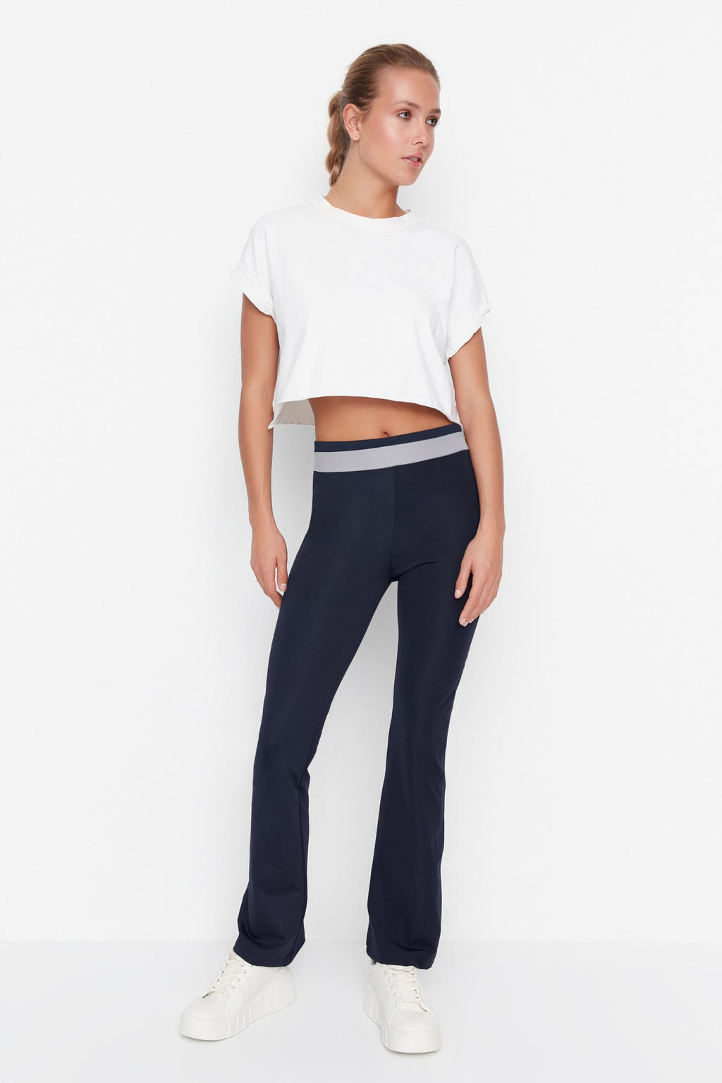 Siyah Scuba/Dalg?c Rahat Kesim Ispanyol Paca Orme Spor Esofman Alt? TWOAW20EA0083 - Trendyolmilla фото 12