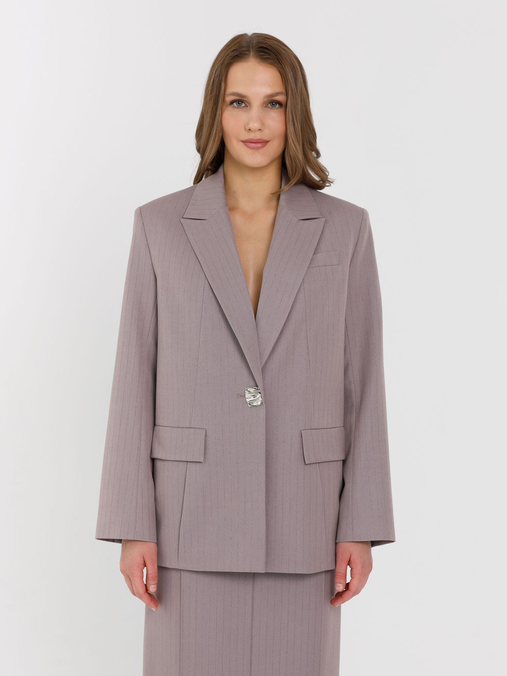 Жакет оверсайз в полоску