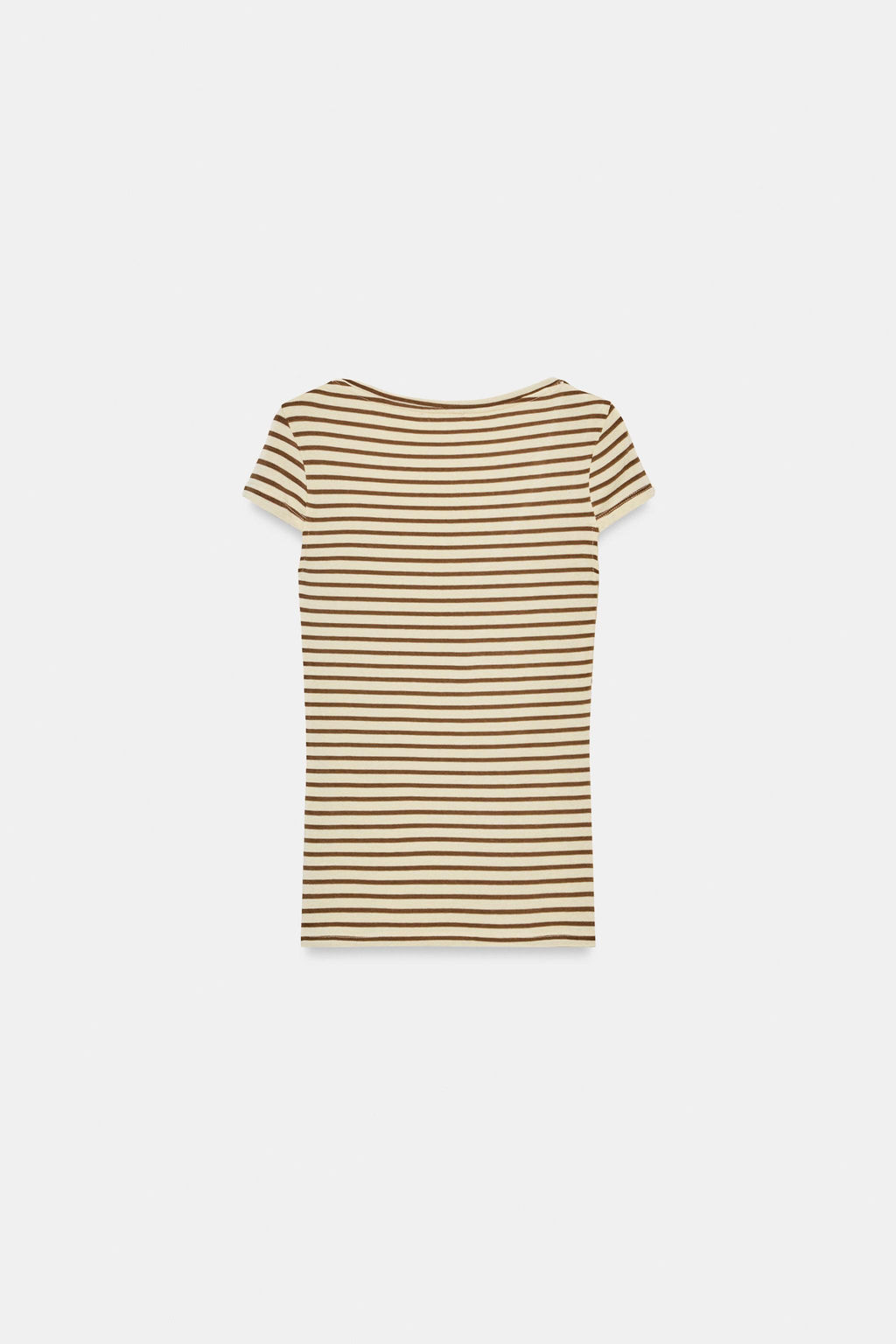 STRIPED SHORT SLEEVE T-SHIRT - Zara фото 15