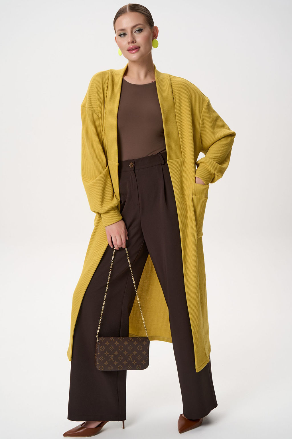 Кардиган Катрис (горчичный) - Эльза фото 21