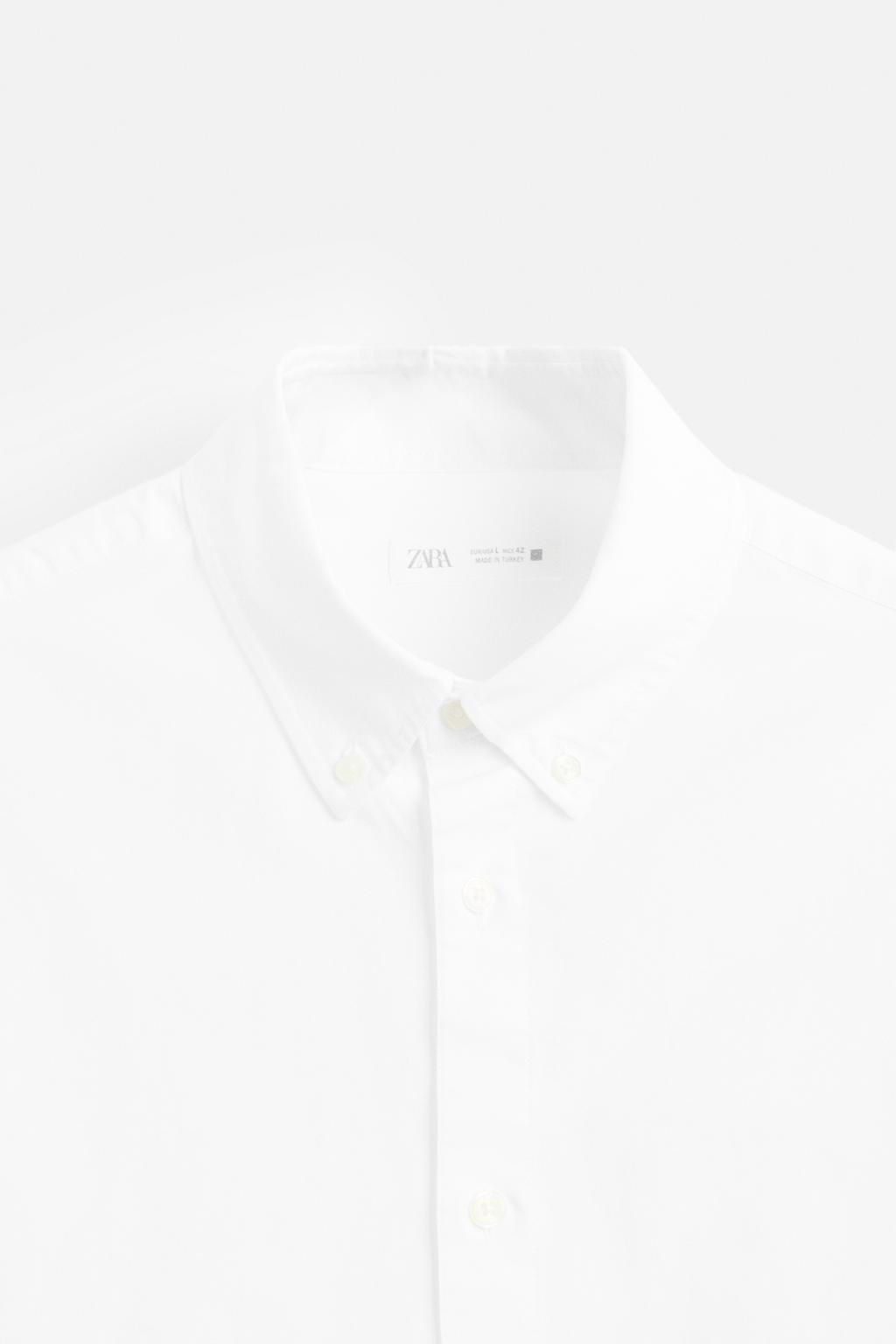TEXTURED OXFORD SHIRT - Zara фото 8