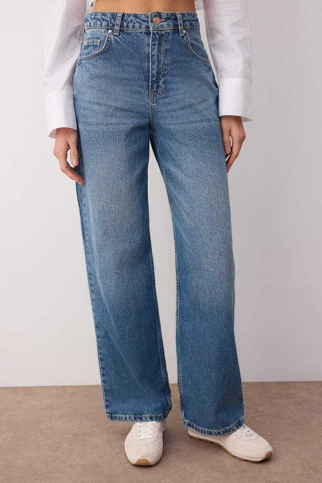 Mavi Yuksek Bel Wide Leg Genis Paca Jeans TWOAW26JE00145 - Trendyolmilla фото 3
