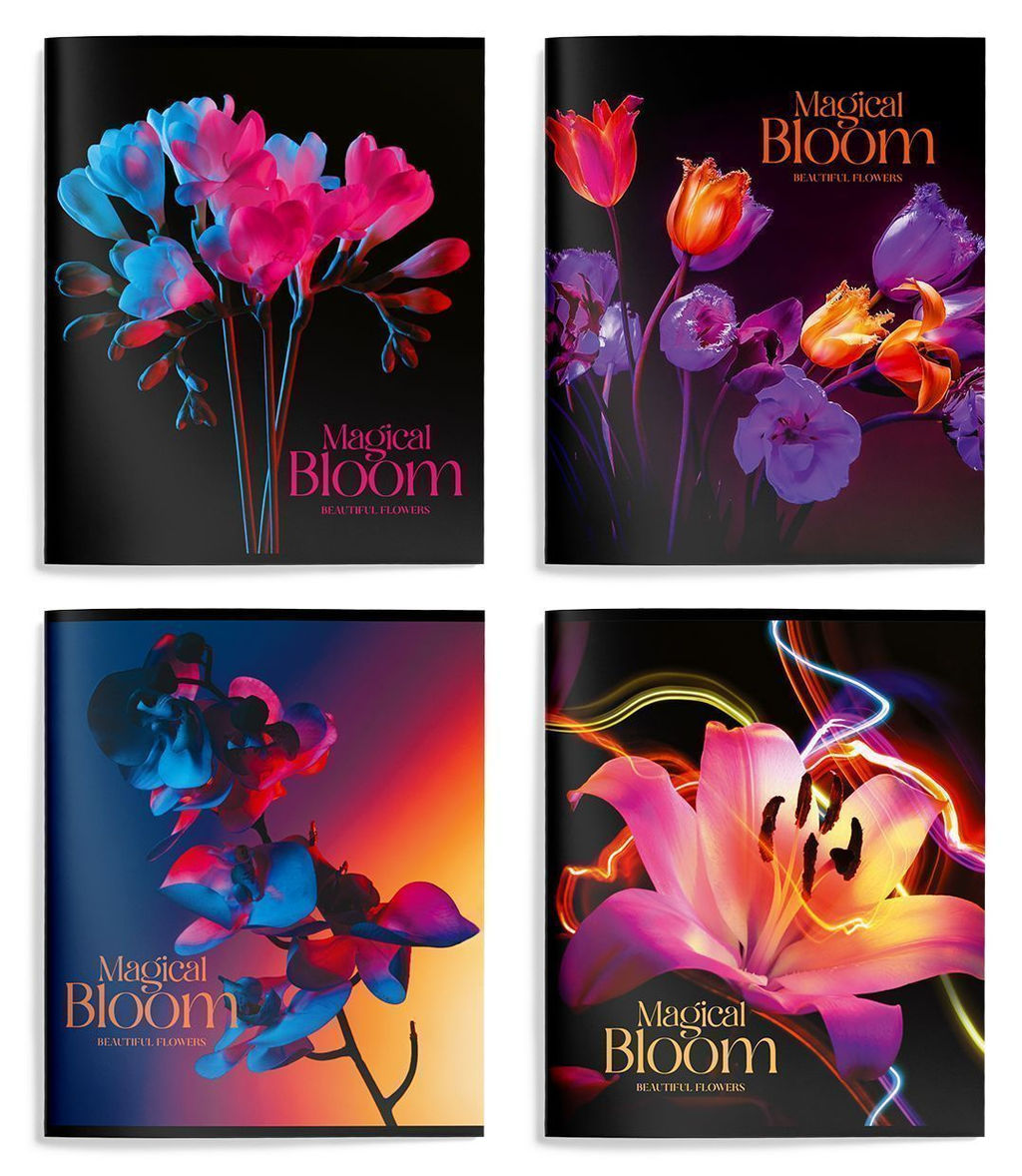 Тетрадь 48 л. А5+ кл. скреп. офс. Schoolformat МАГИЧЕСКОЕ ЦВЕТЕНИЕ мел. карт., спл. УФ-лак