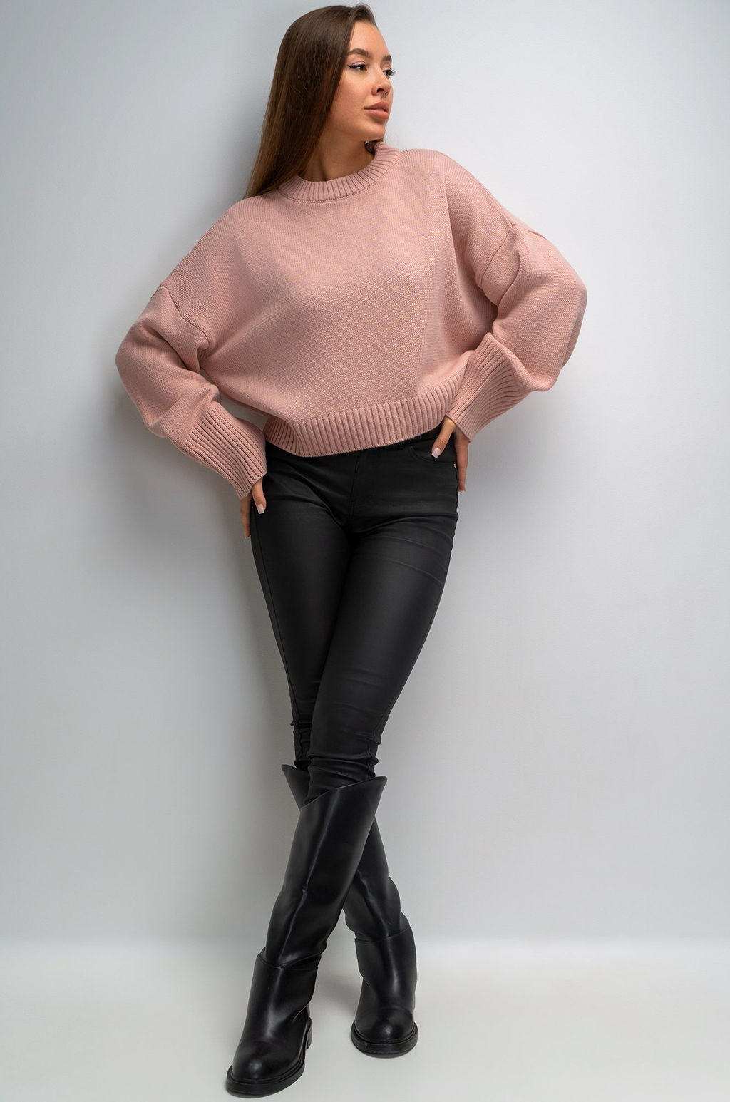 Женский укороченный свитер оверсайз Happyfox - Happy fox фото 4