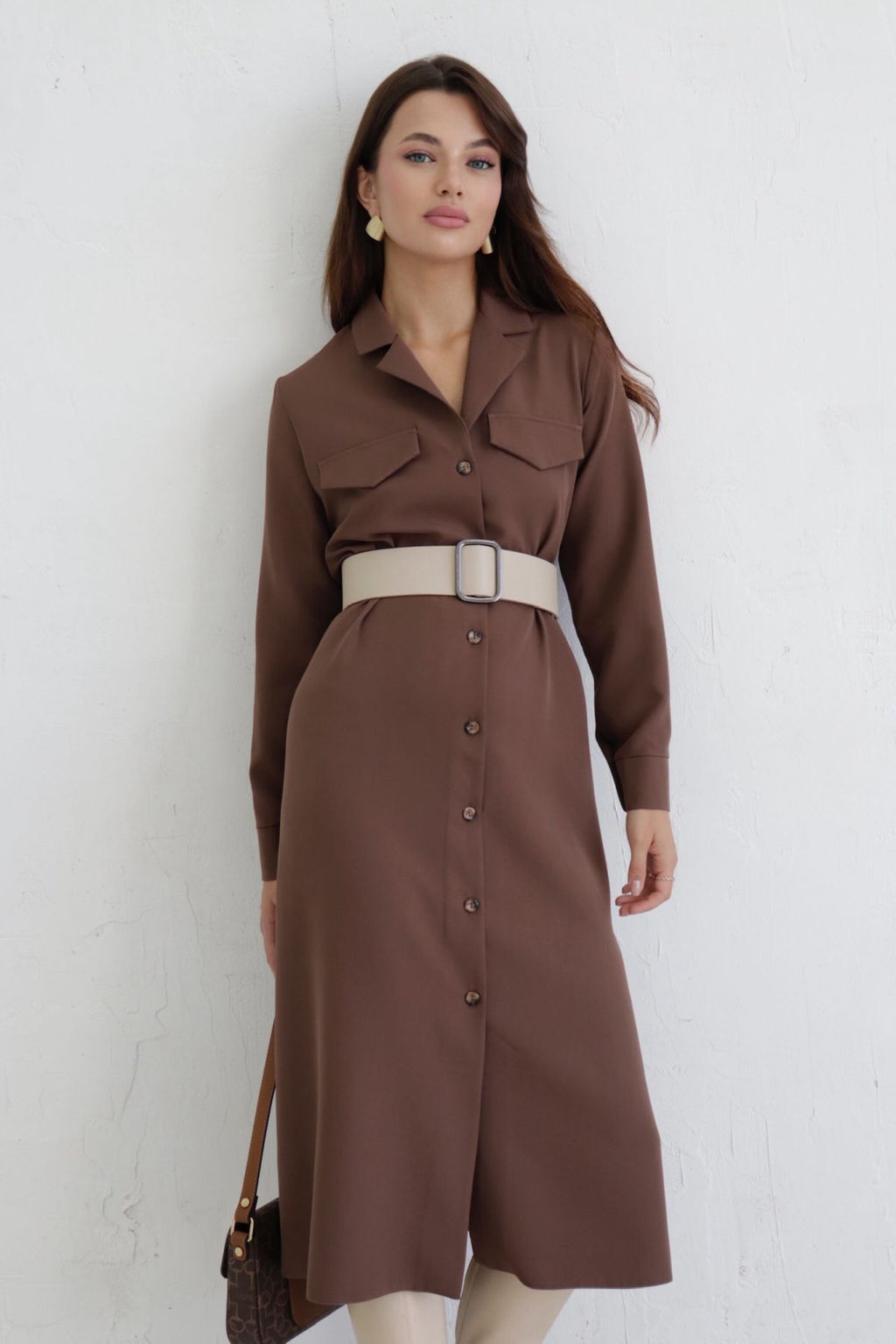 Платье-рубашка с английским воротником - Martichelli фото 108