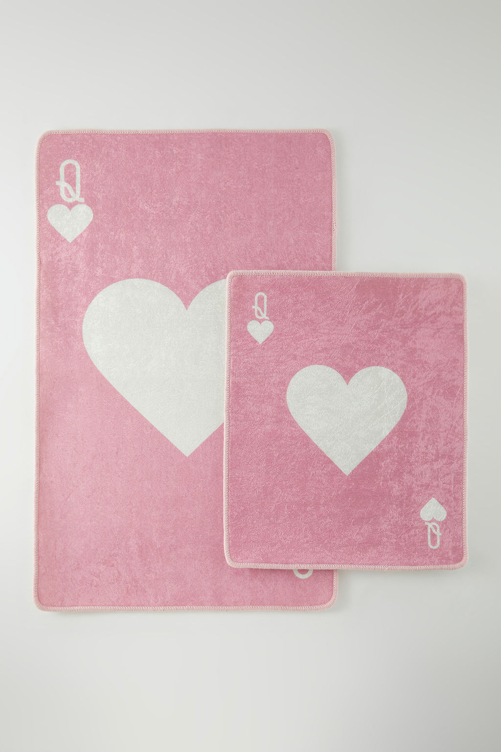 Trendyolmilla Home 2li Kalp Bask?l? Kayd?rmaz Tabanl? Banyo Paspas Seti TPHSS25BPS00012  фото 3