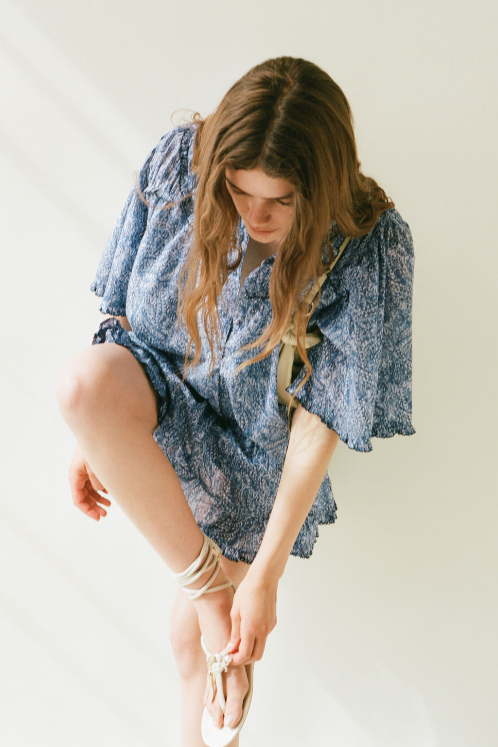 Blusa de algod?n con canes? de volantes - H&m фото 3