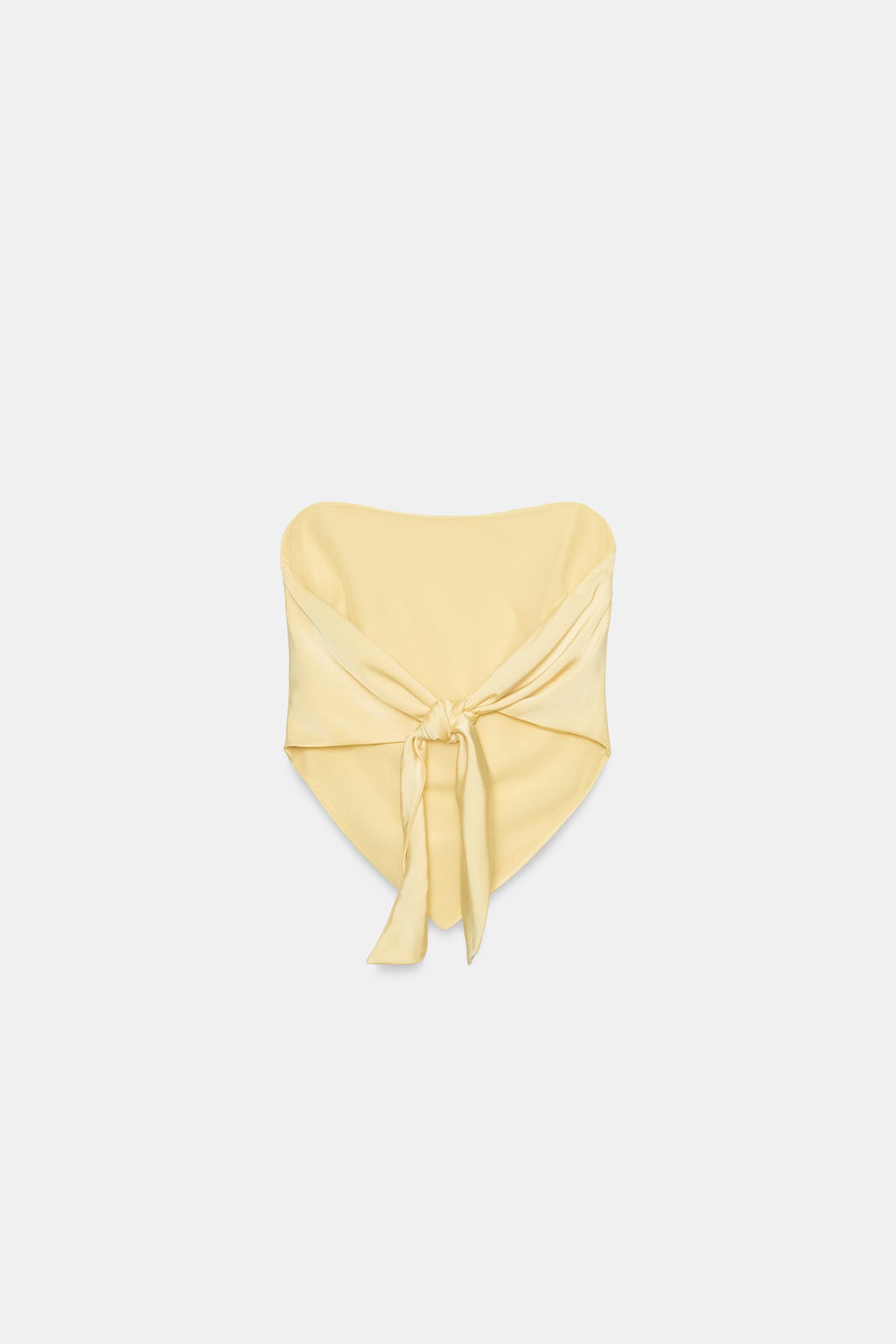 TOP SATINADO PALABRA DE HONOR LAZADA / Amarillo - Zara фото 8