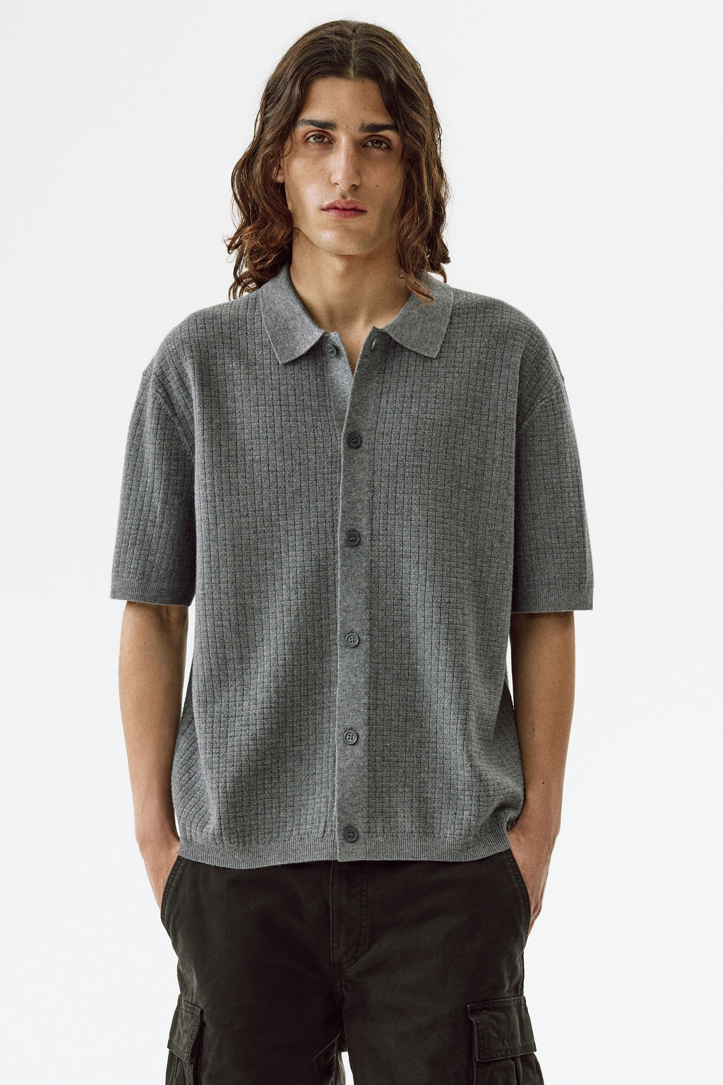 Camisa en punto texturizado Regular Fit - H&m фото 3