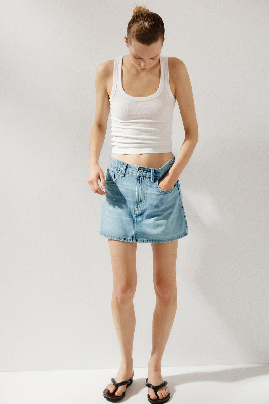 TRF DENIM SKORT - Zara фото 2